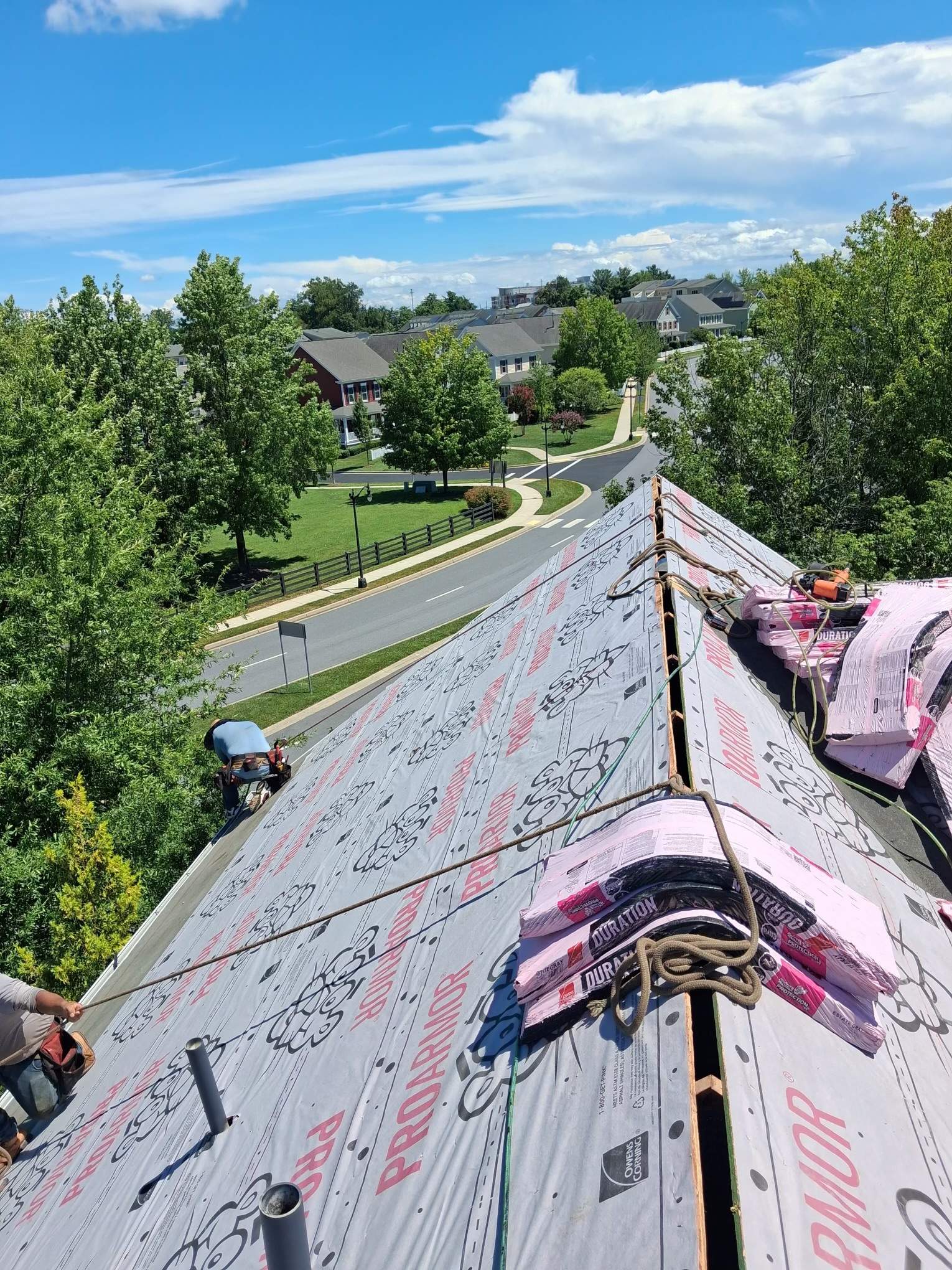 Multi-Story Residential Roof Replacement in Urbana by Frederick Roof Repair