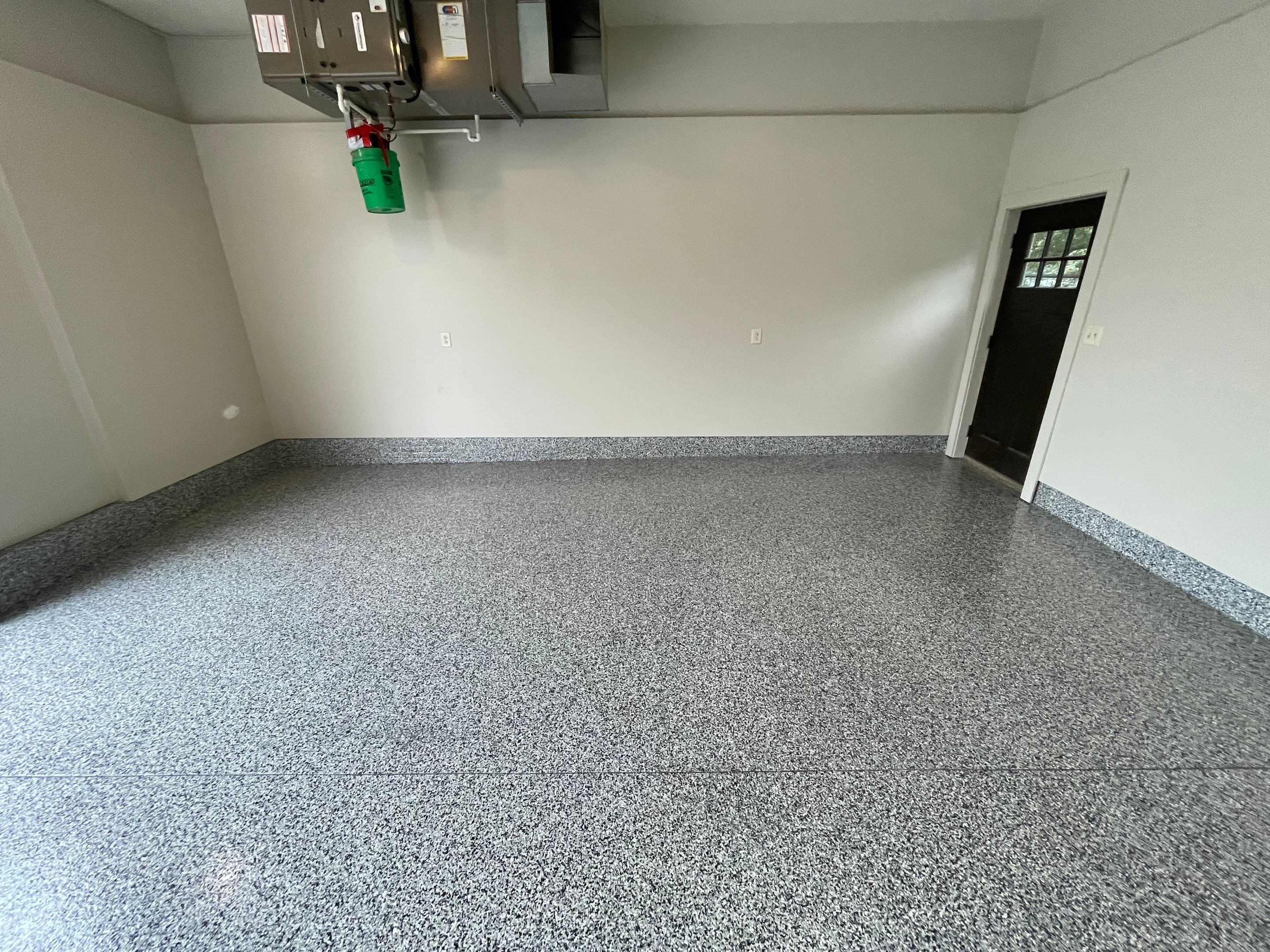 Domino Flake Floor Coating and Crack Repair in Chancellor by Select Painting, Coatings & Garage Cabinets