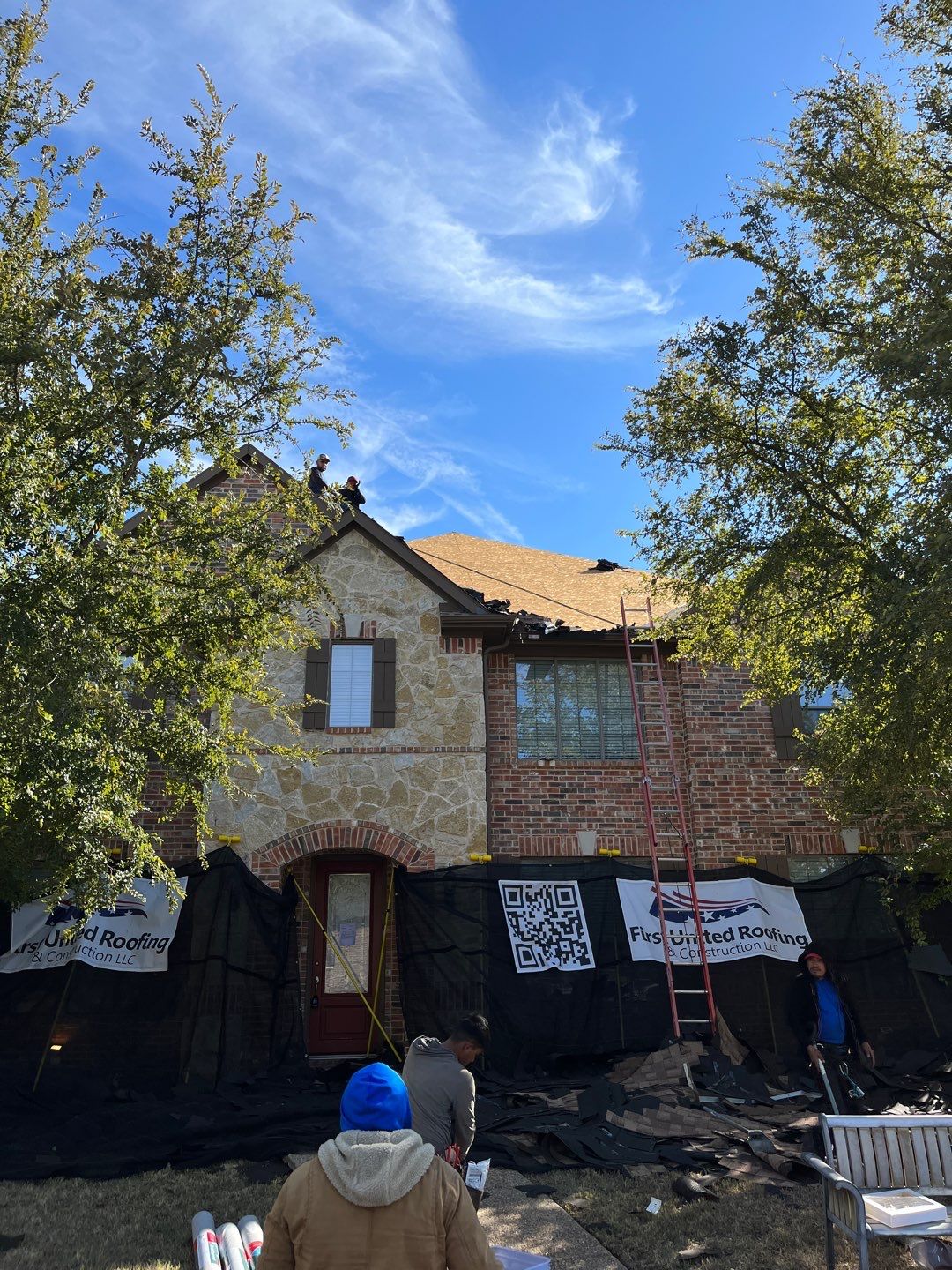 Storm Roof Damage Replacement in Frisco by First United Roofing & Construction