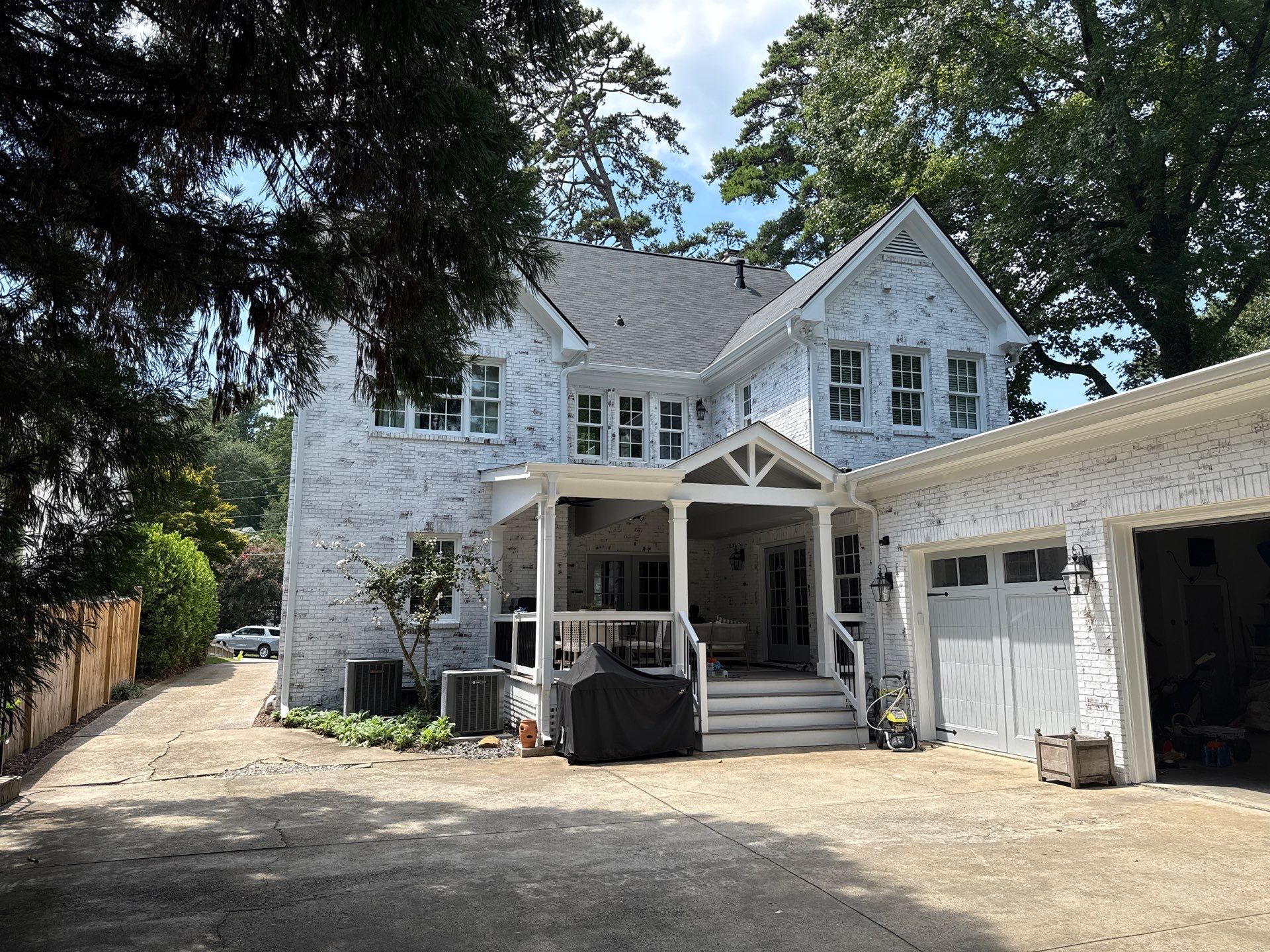Atlanta, GA Brick Limewash, Rotted Wood Replacement, and Gutter Install by Nelson Exteriors