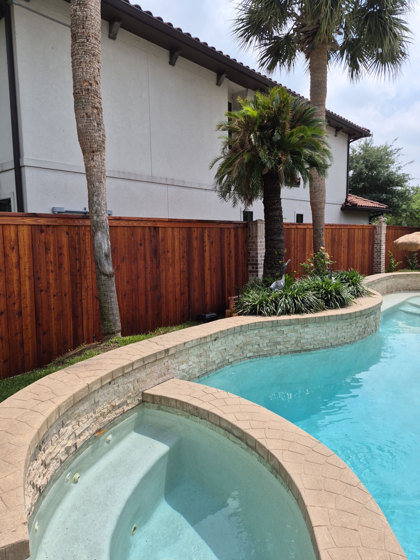 Western Red Cedar Privacy Fence with Dual-Stain Finish by Tim's Fences