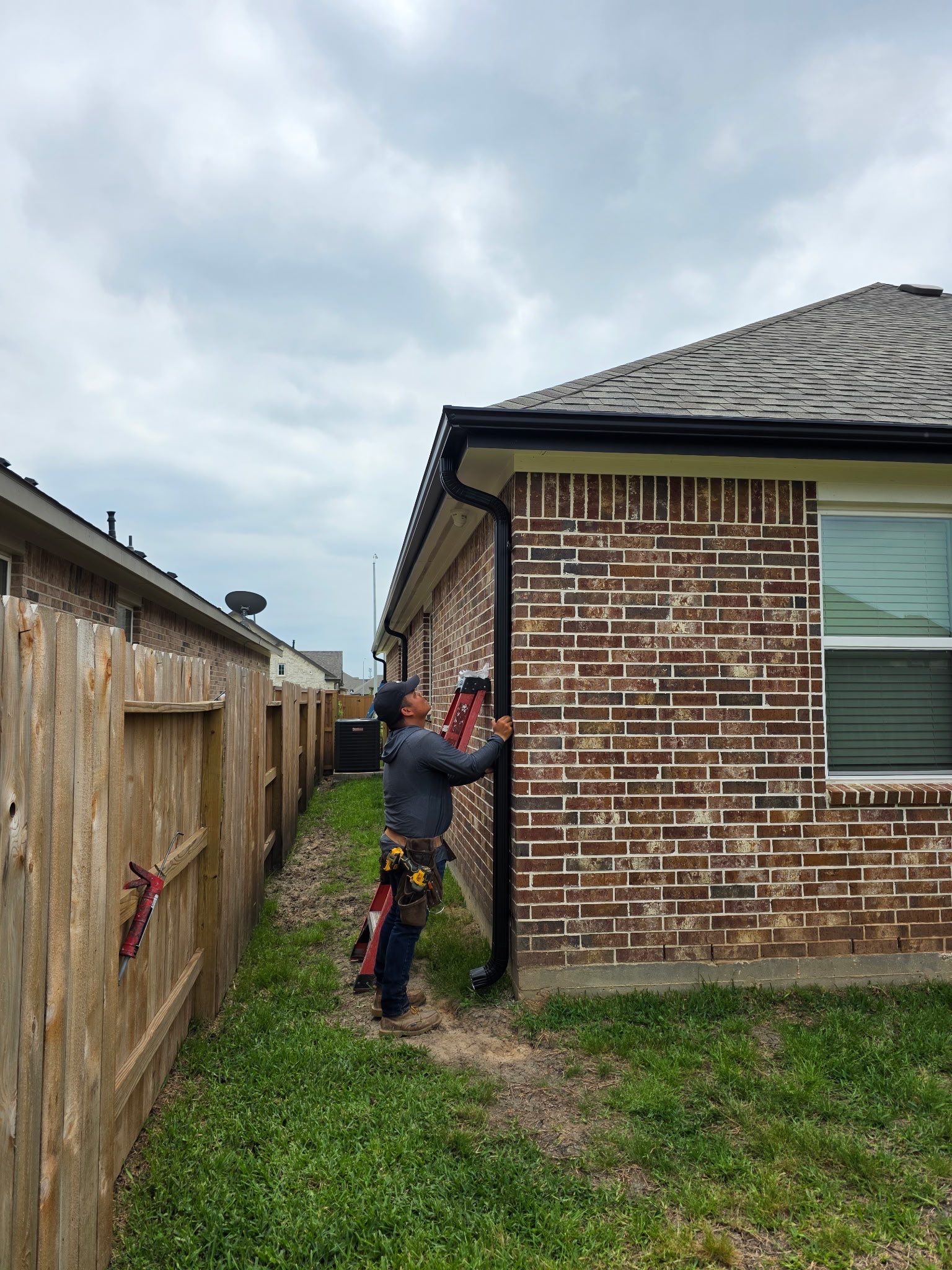 Gutter Install Project in Katy, TX by Proud Roofing