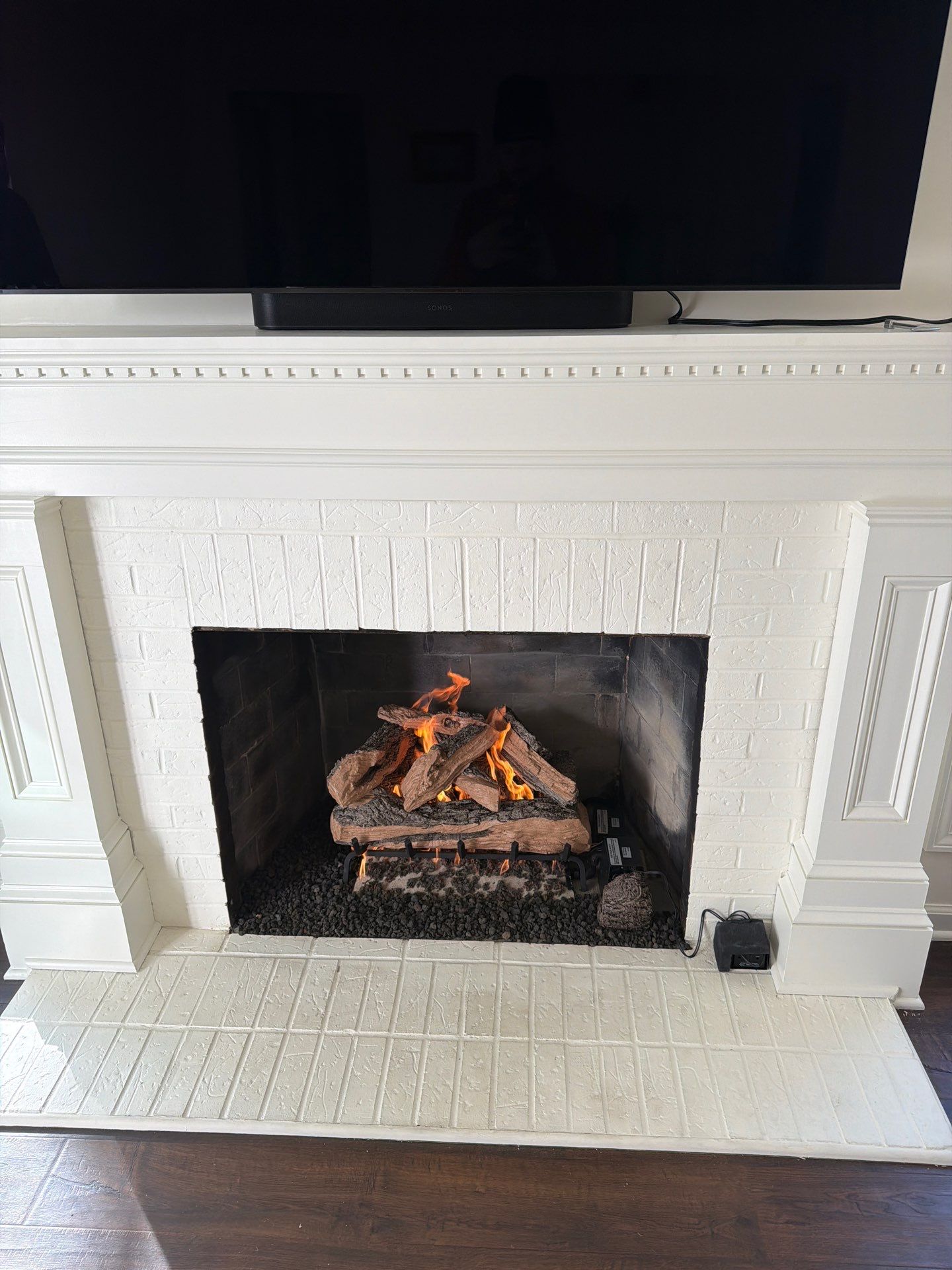 Realfyre Split Oak Designer Plus Gas Log Set by Leonard and Sons Building Services, Inc.