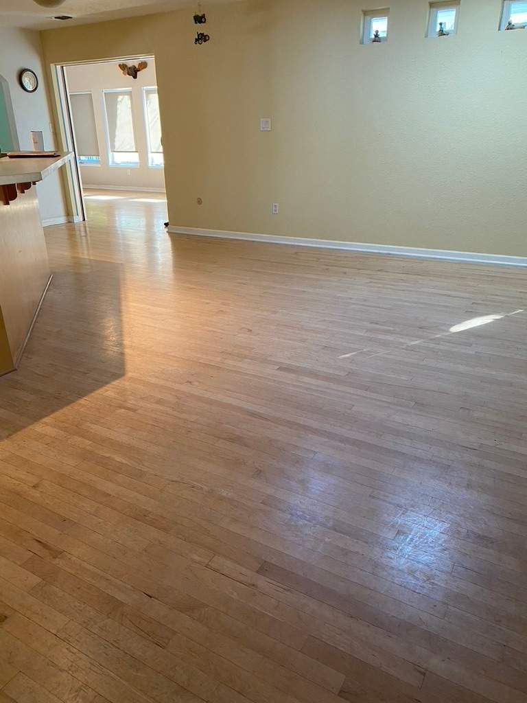 Former Gym Floors Refinished in Newcastle Residential Home by Footprints Floors South Sacramento