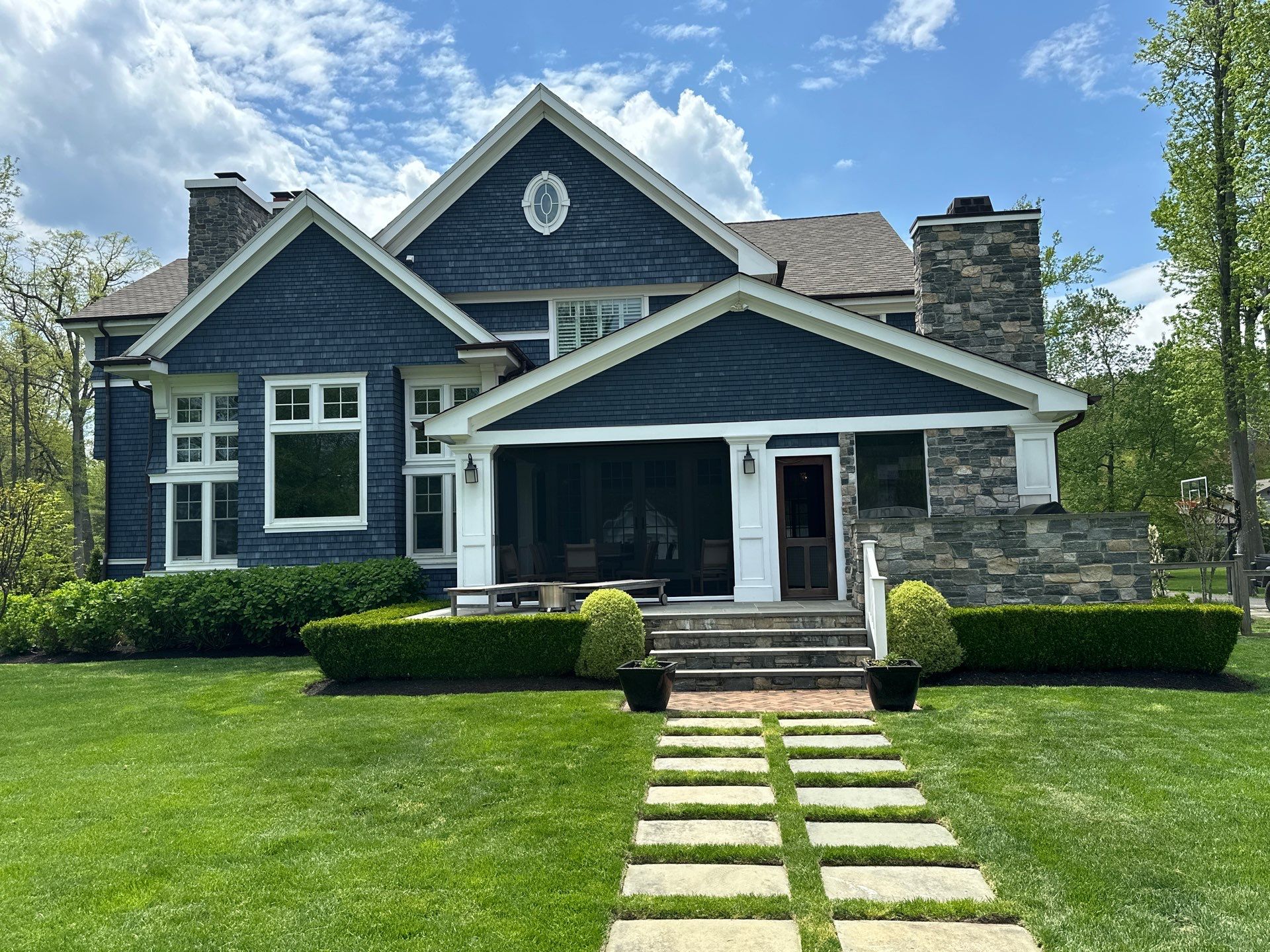 Holiday Lighting Installation in Rumson, NJ by Clearview Washing