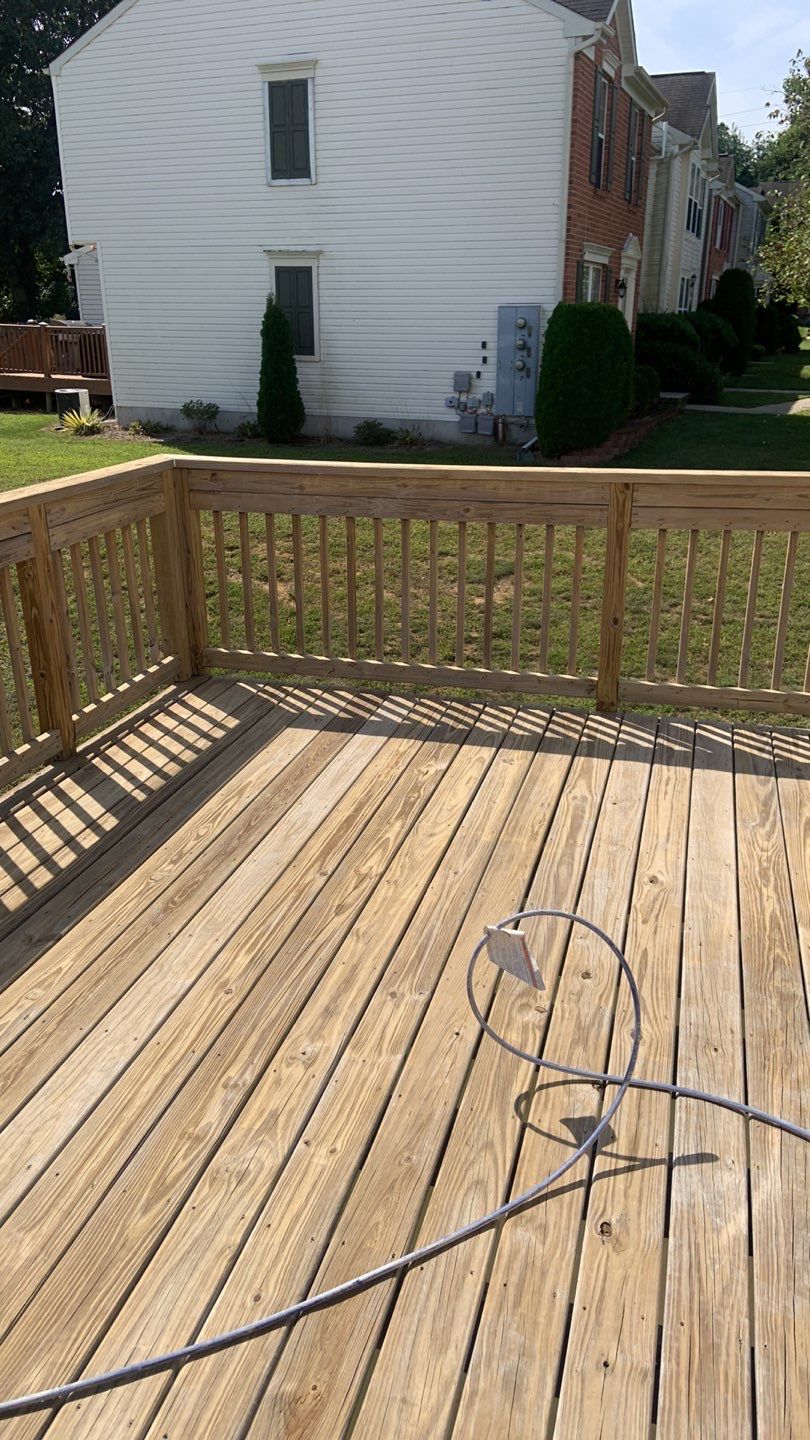 Deck Refinishing using Powerwasher by A1 NERDY HOMES LLC