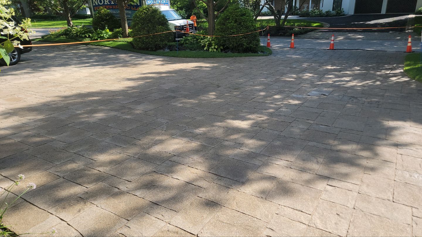 Brick paver clean, sand and seal.  using Surebond SB-1300 by Northern Power Washing LLC.