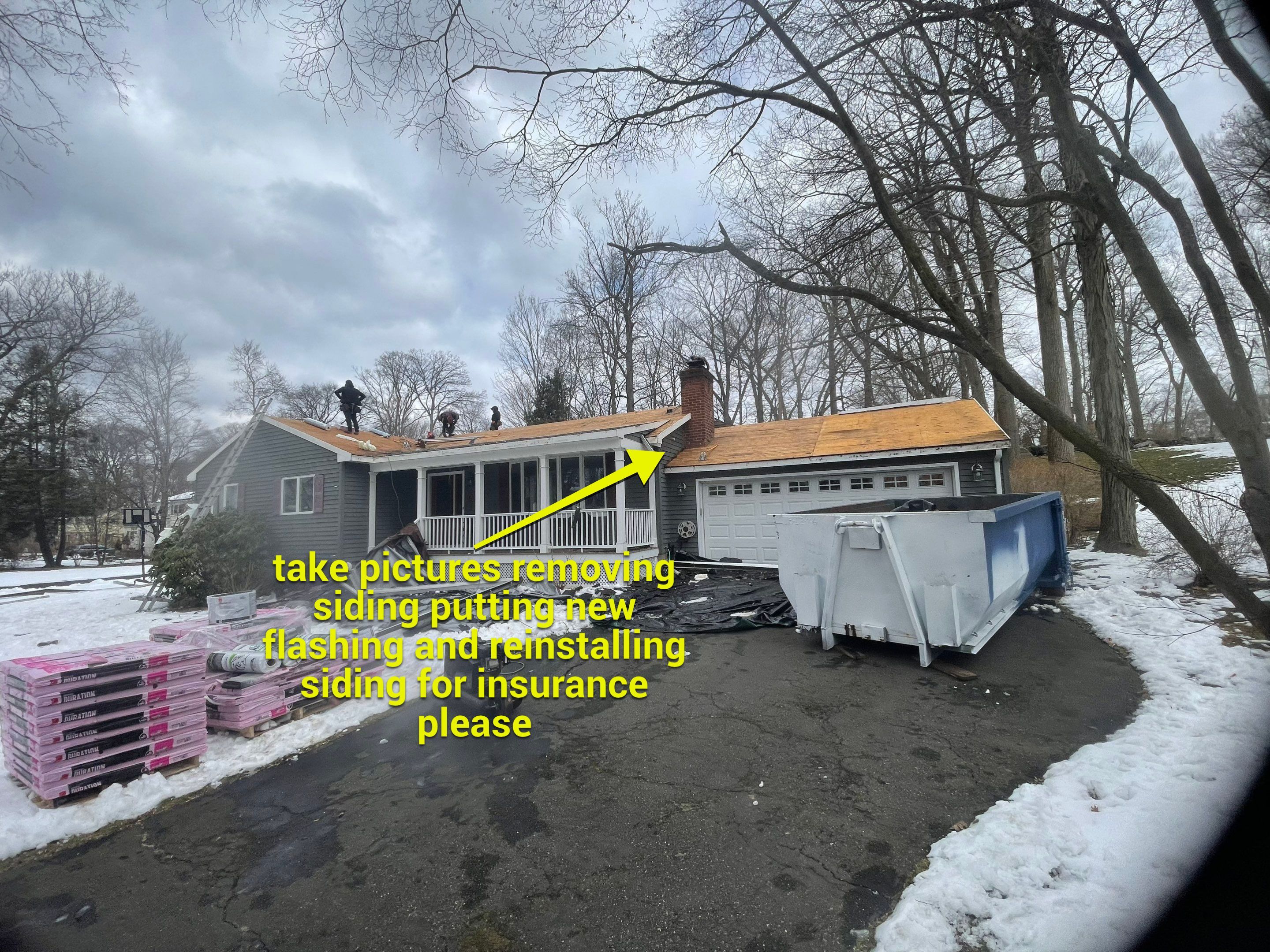 Residential Roofing Installation using Owens Corning Duration Estate Gray by A Plus Exterior