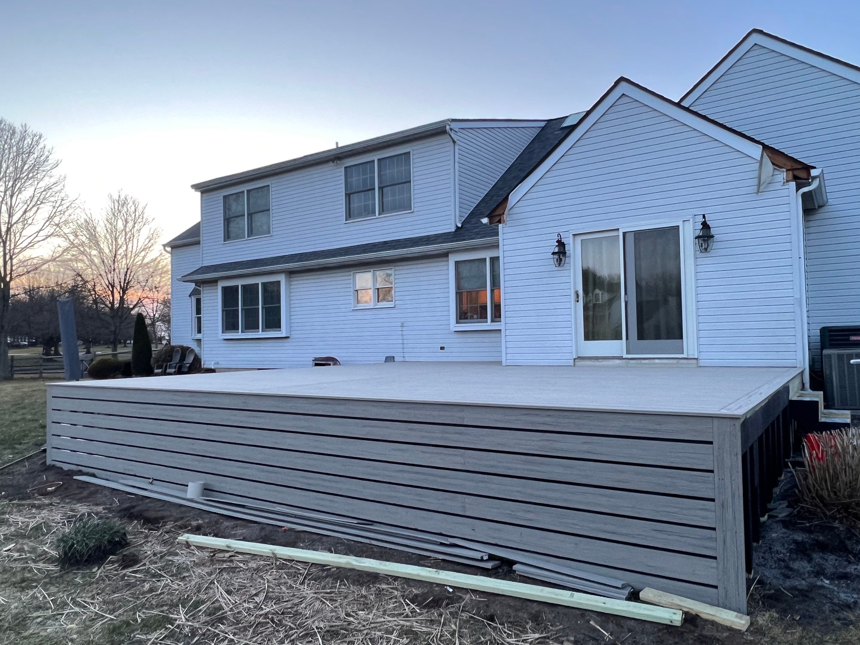 New deck With A frame porch In Morrisville PA by deck guardian