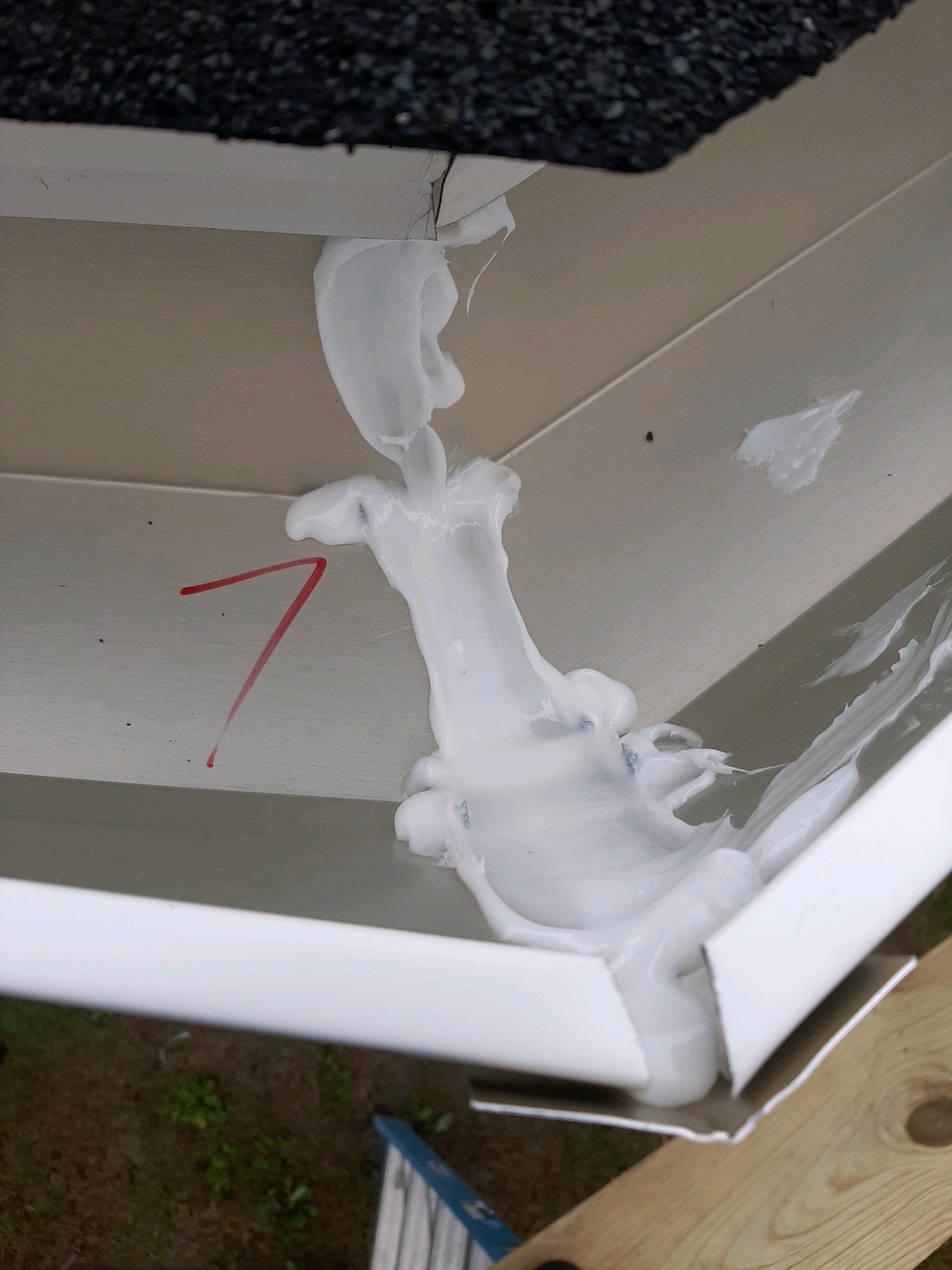Gutter Installation using White K-Style Seamless Gutters by Gutter Professors