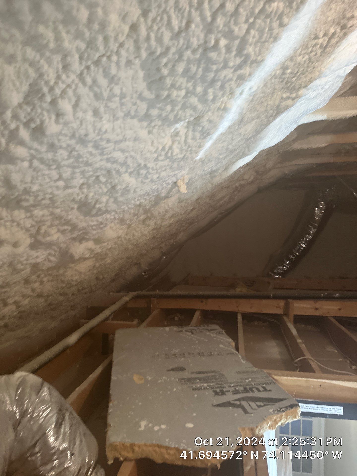 Attic Insulation using open cell spray foam by NYS Foam & Energy