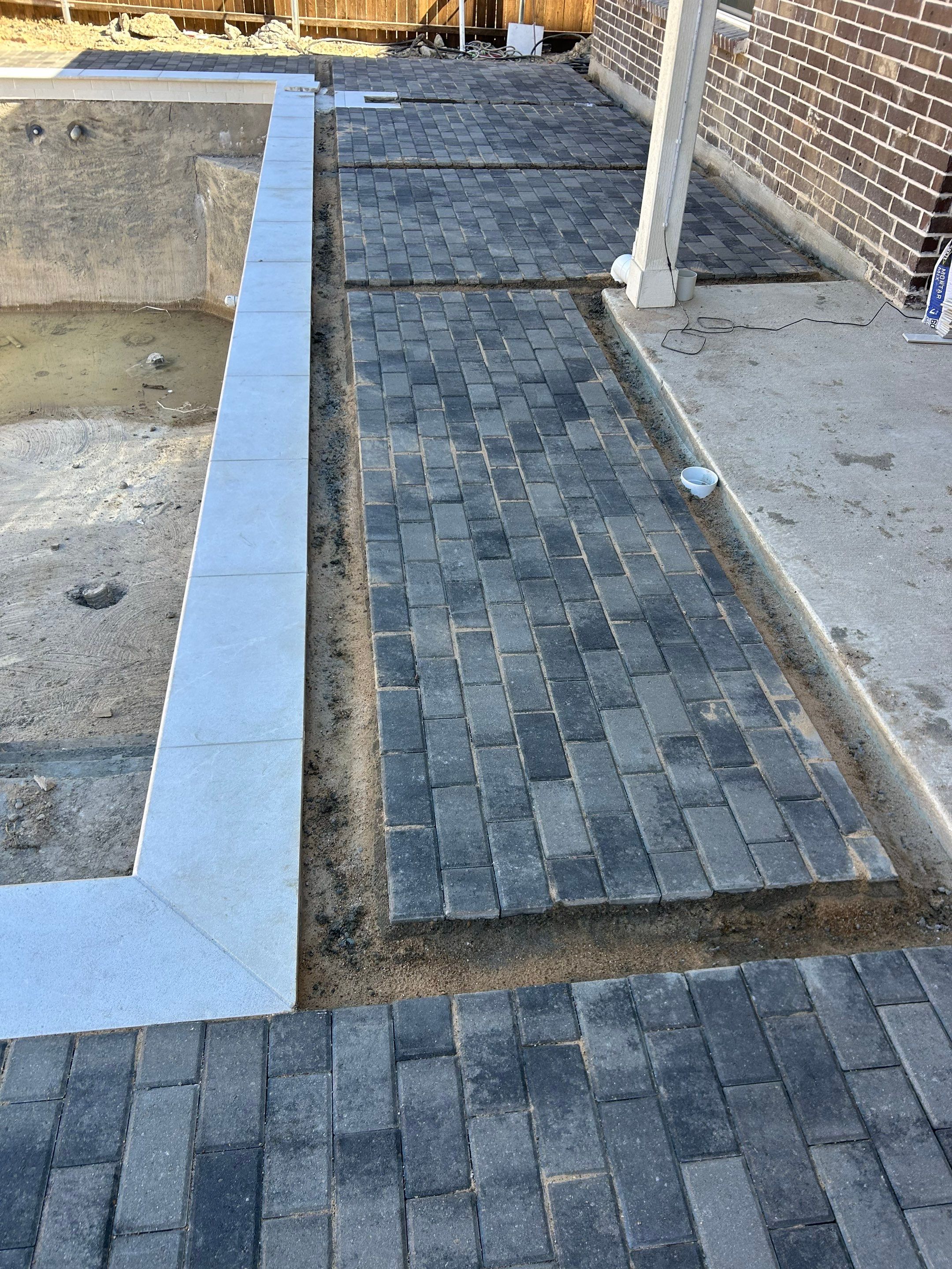 Geometric Pool with Pavers by Pinnacle Pools and Spas - DFW