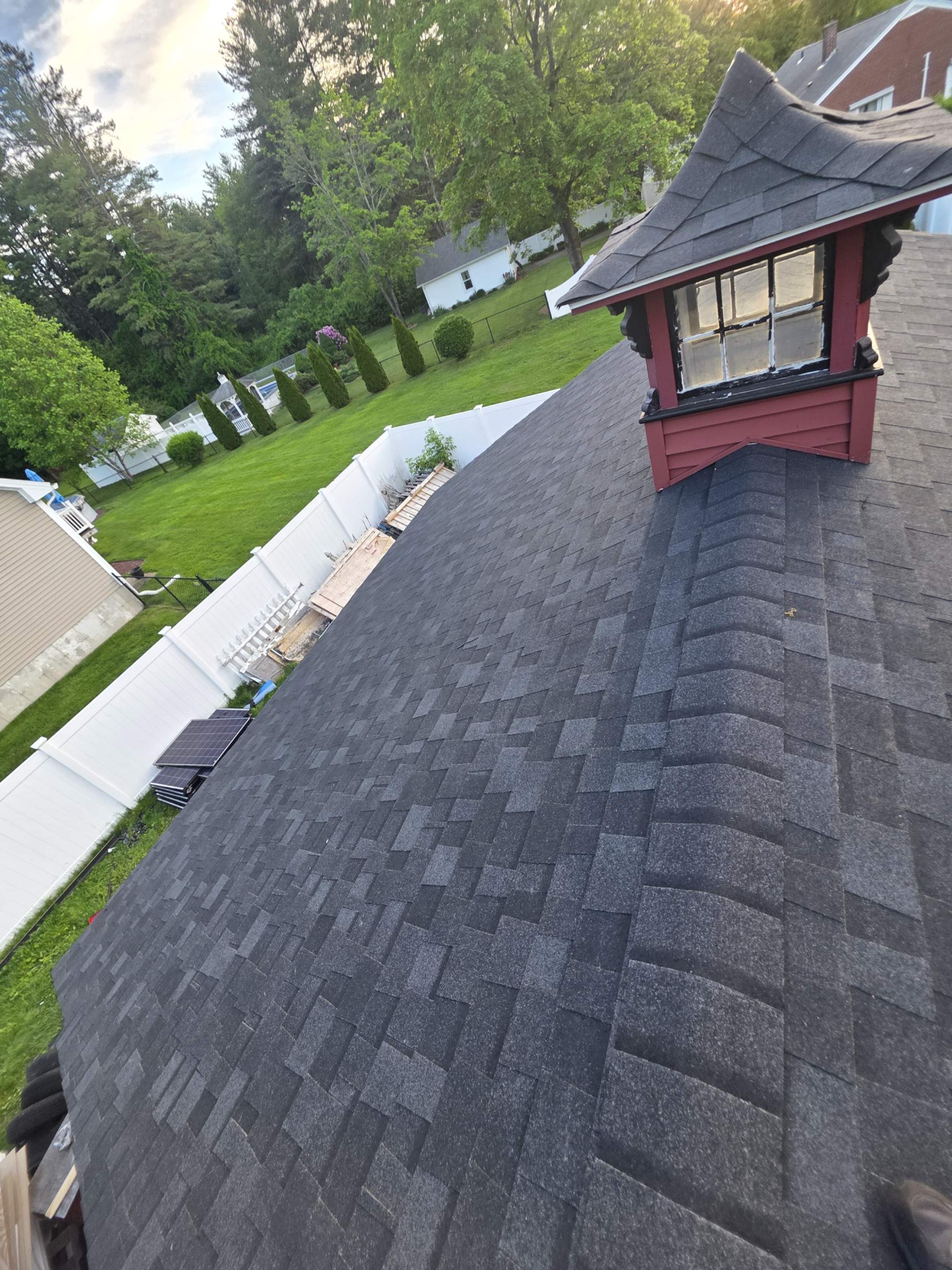 Solar Removal, Reinstall & Full Roof Replacement in Wilbraham, MA – Owens Corning Duration, Onyx Black by JOHNNYS PRO
