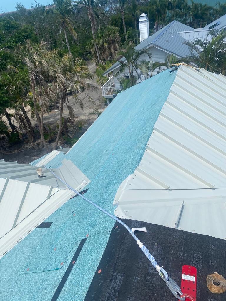 Sanibel Island Standing Seam Roof Replacement by Four Peaks Roofing