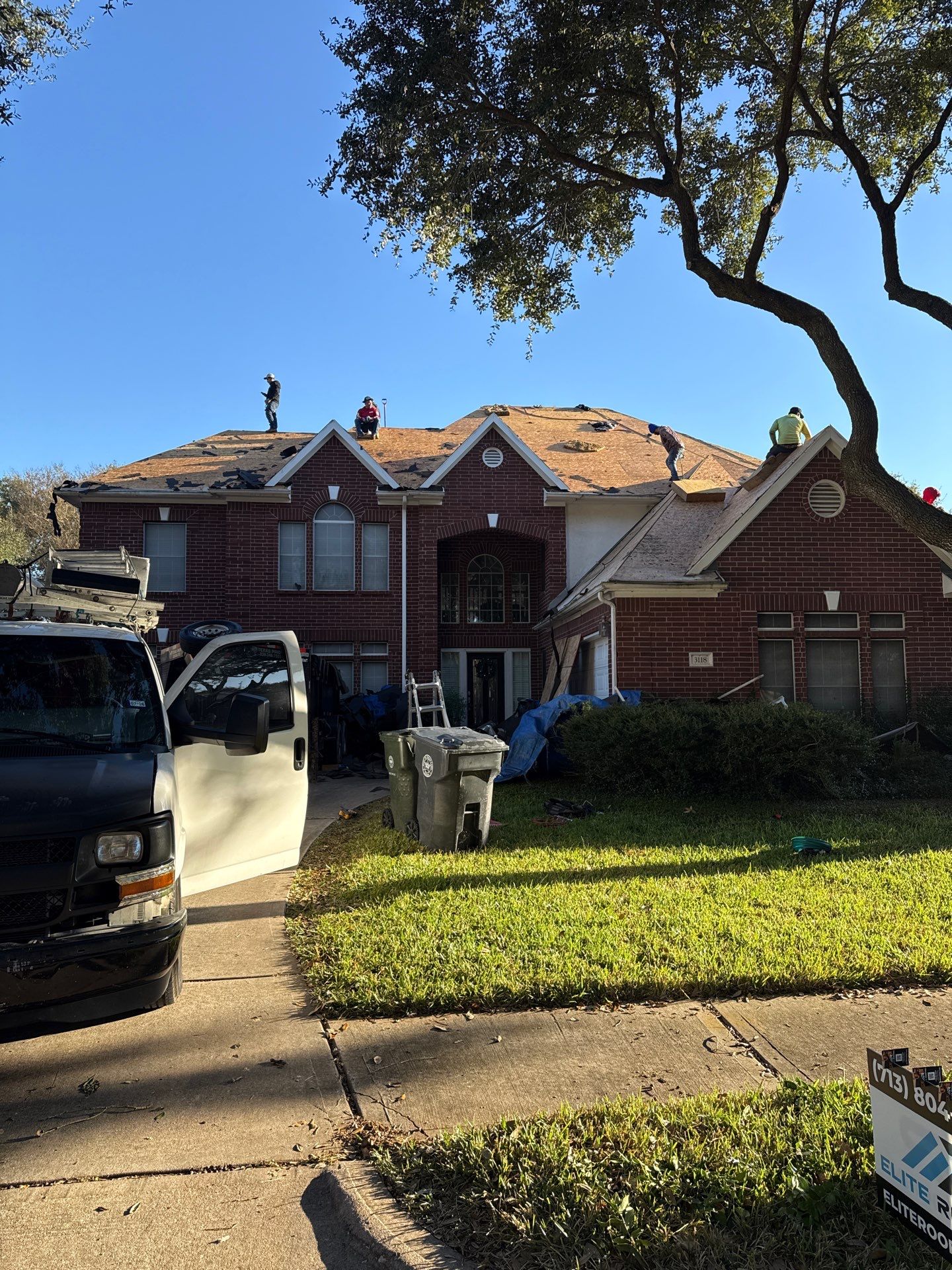 Residential Roof Replacement using GAF HDZ - Charcoal shingles by Elite Roofing LLC