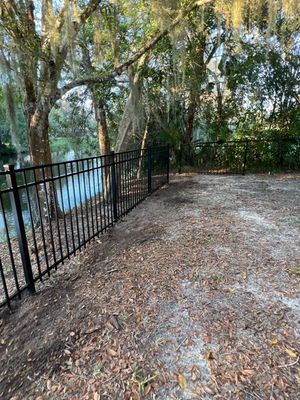 Sarasota, FL 4ft. Tall Black Aluminum & 4 ft. Tall Black Chain-link Fence