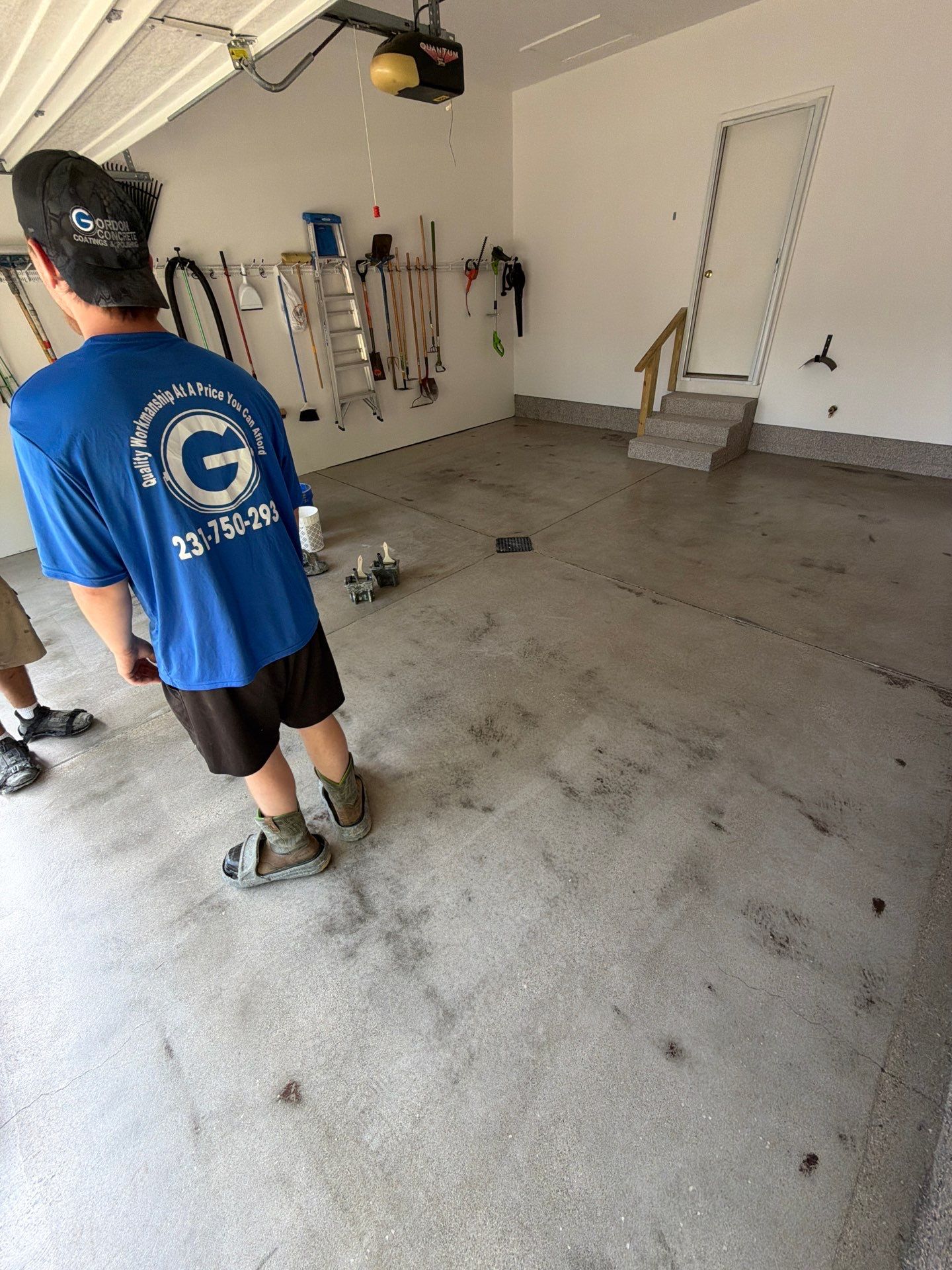 Epoxy Flake Floor Installation with Pumice Finish in Spring Lake by Gordon Painting