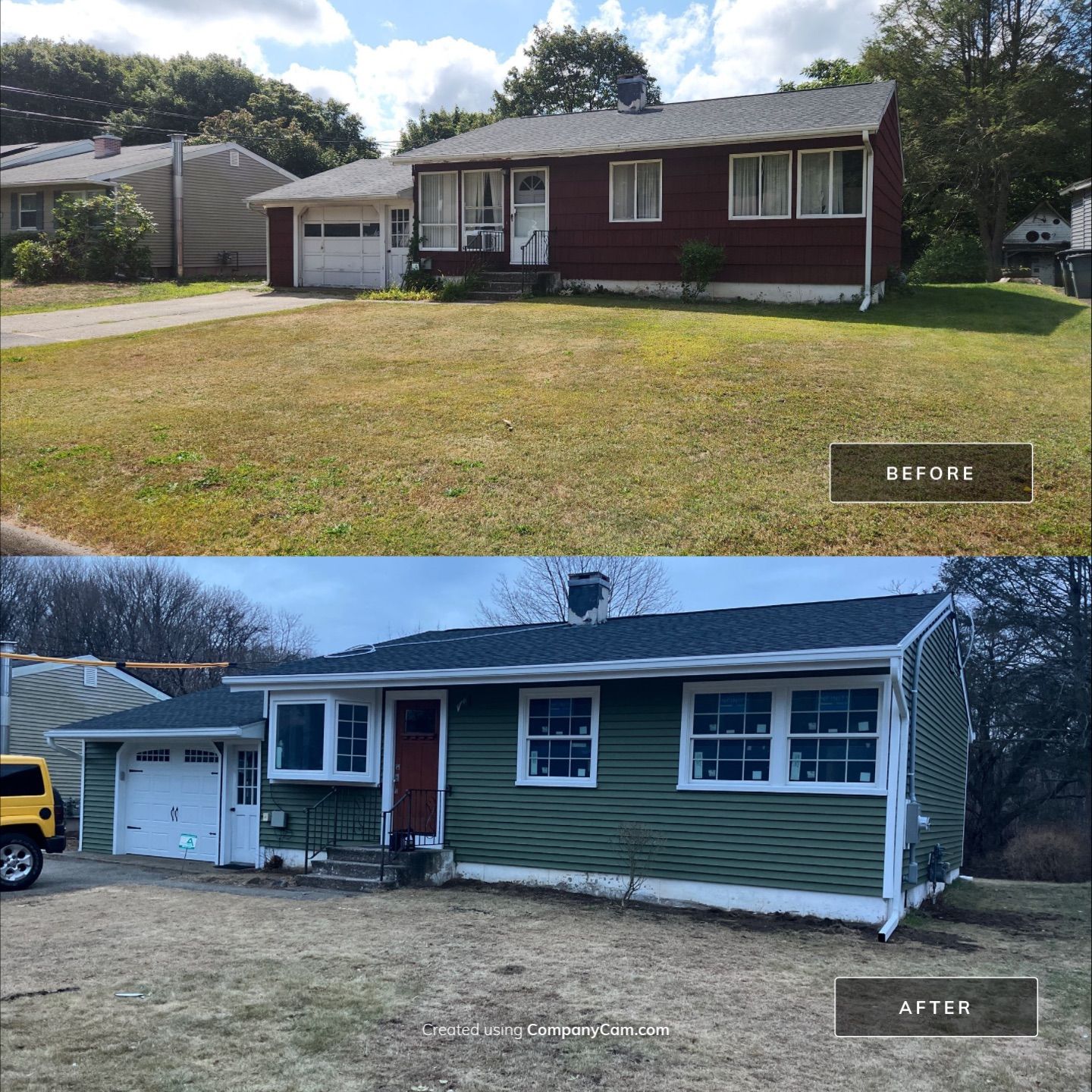 Beautiful Siding Transformation with Cert. Monogram D/4 Clapboard, Olive Grove by DiGiorgi Roofing and Siding Inc