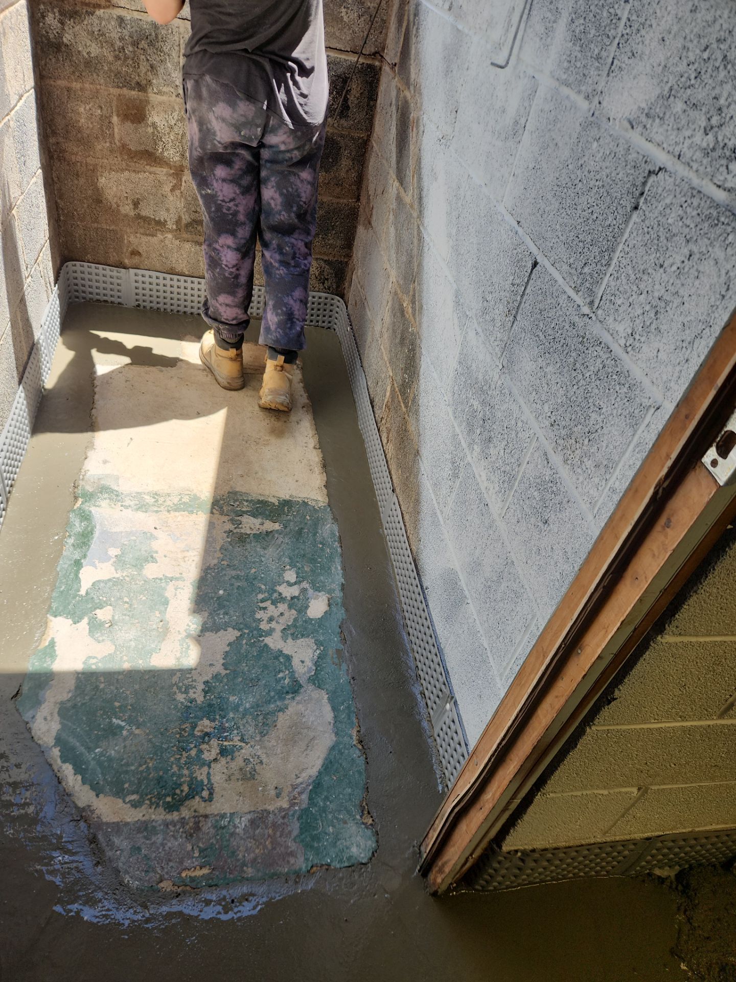 Interior French Drain & Mold Remediation Project in Manville, New Jersey by Pure Service Pro, LLC 