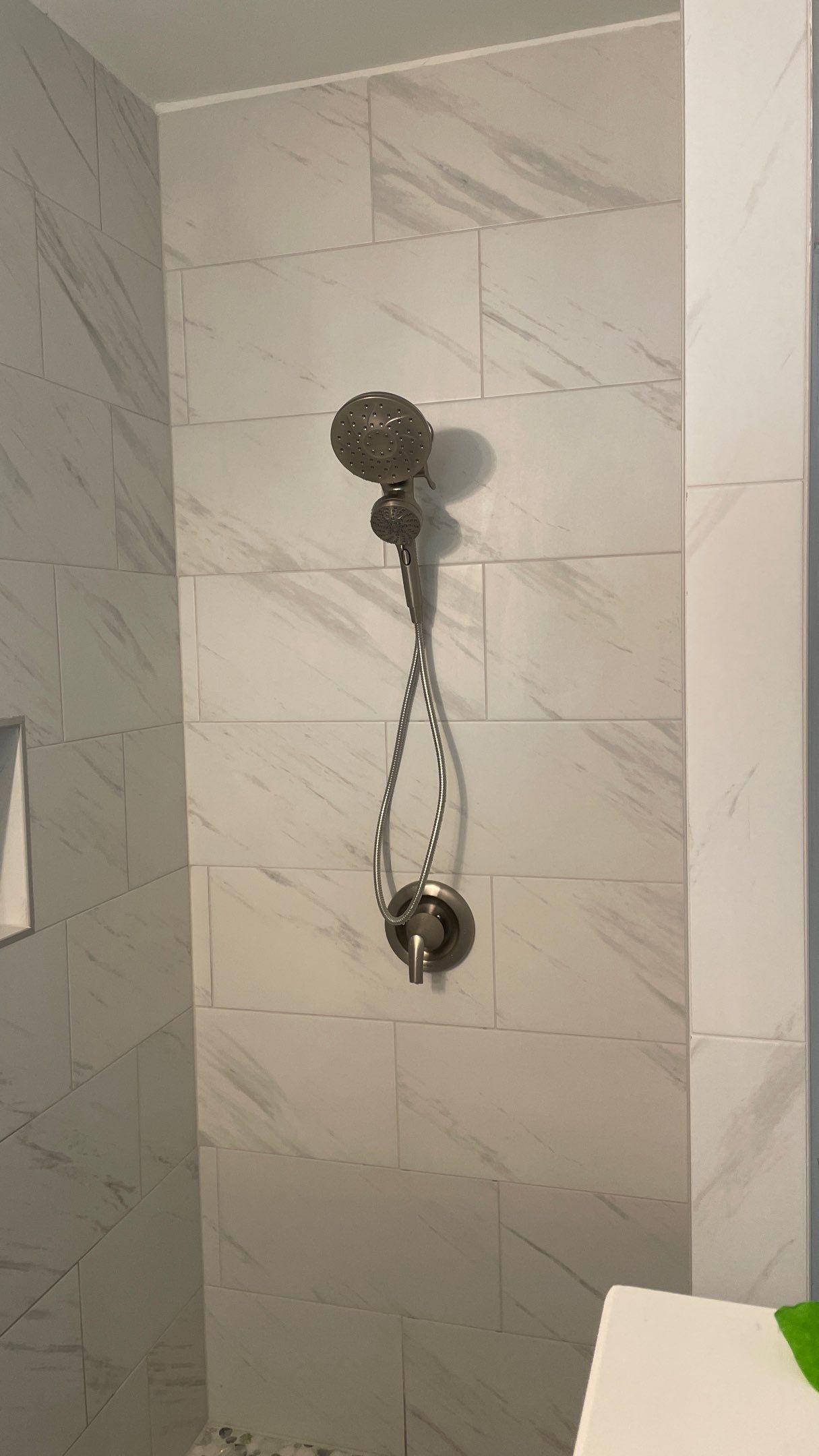 Bright Bathroom Remodel with Wall Removal, Stand Alone Tub and New Vanity by Footprints Floors of Coastal Carolina