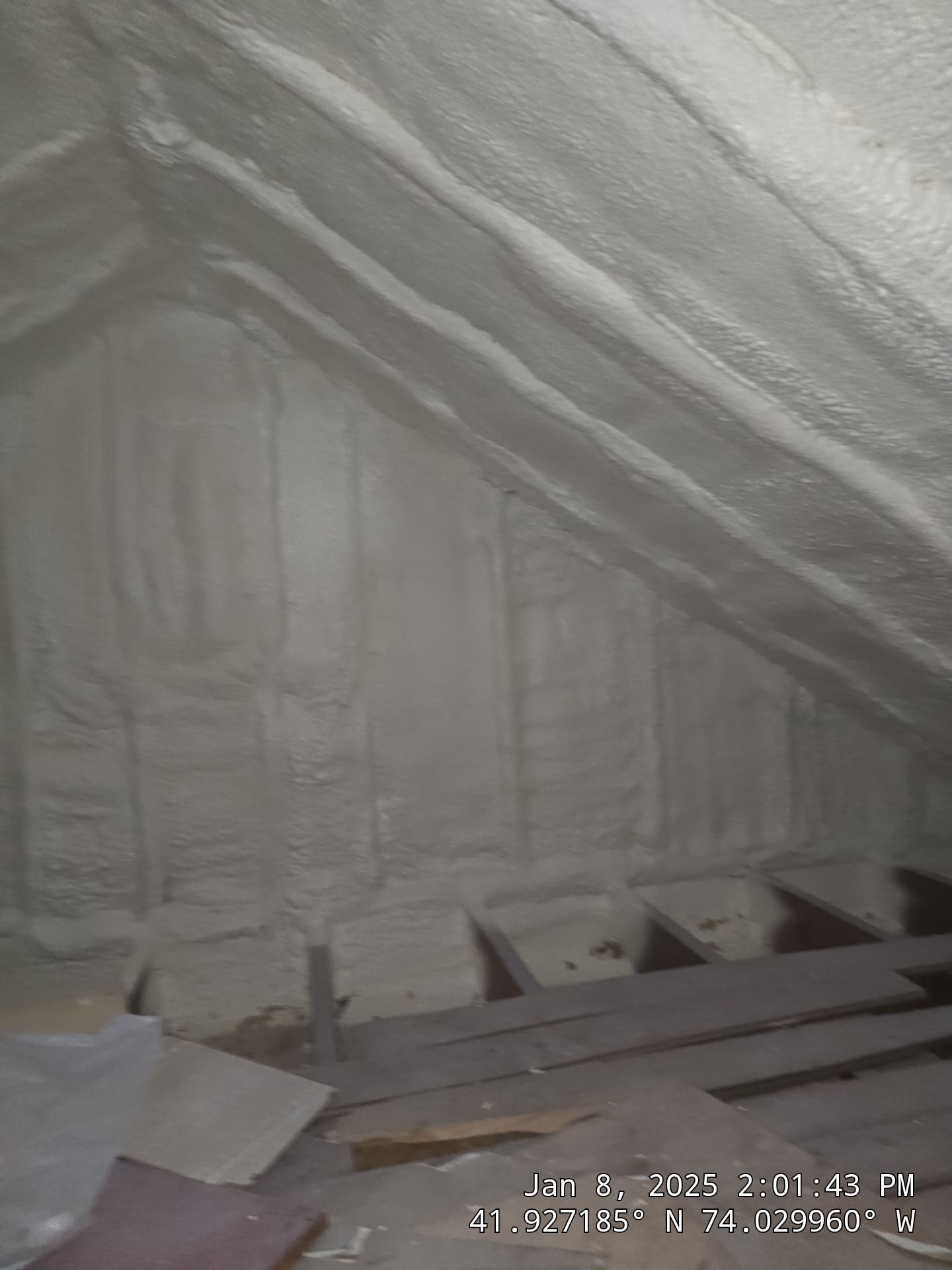 Attic Insulation using Closed Cell Spray Foam by NYS Foam & Energy