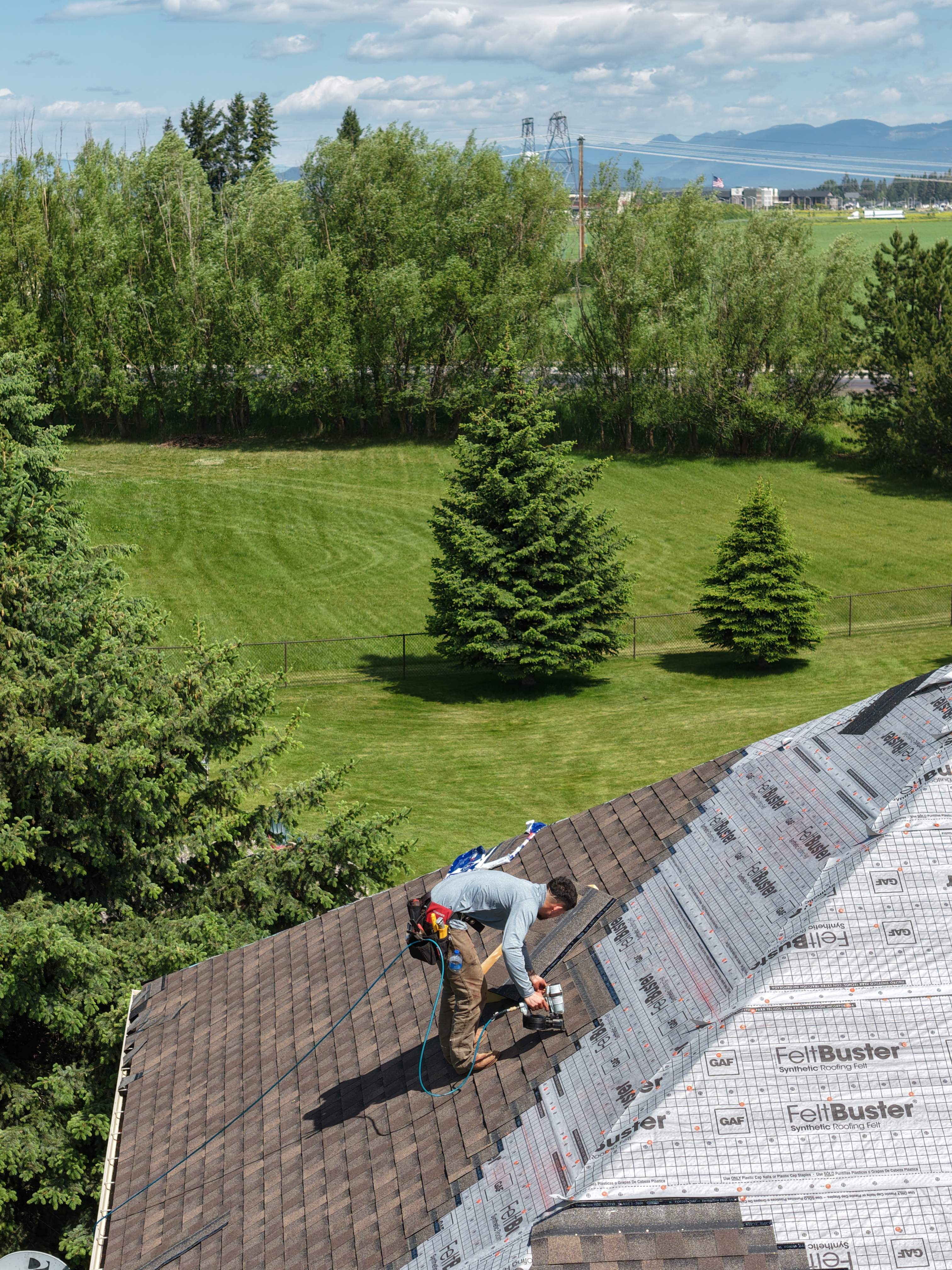 Roof Replacement using GAF Timberline HDZ - Chestnut Valley by Montana Roofing Solutions