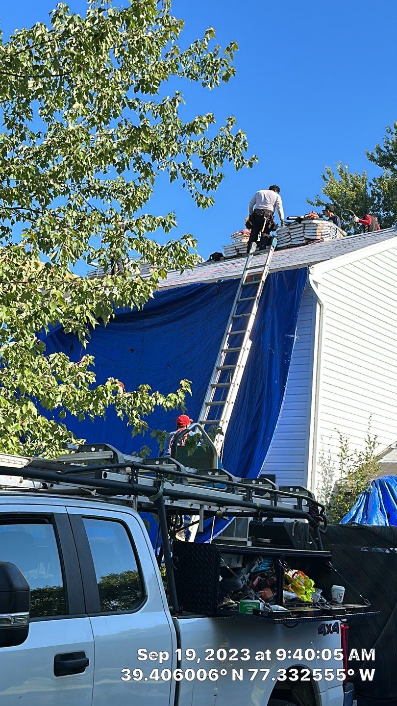Residential Roofing Installation using Atlas Pinnacle Pristine Pewter Architectural Shingles by Frederick Roof Repair