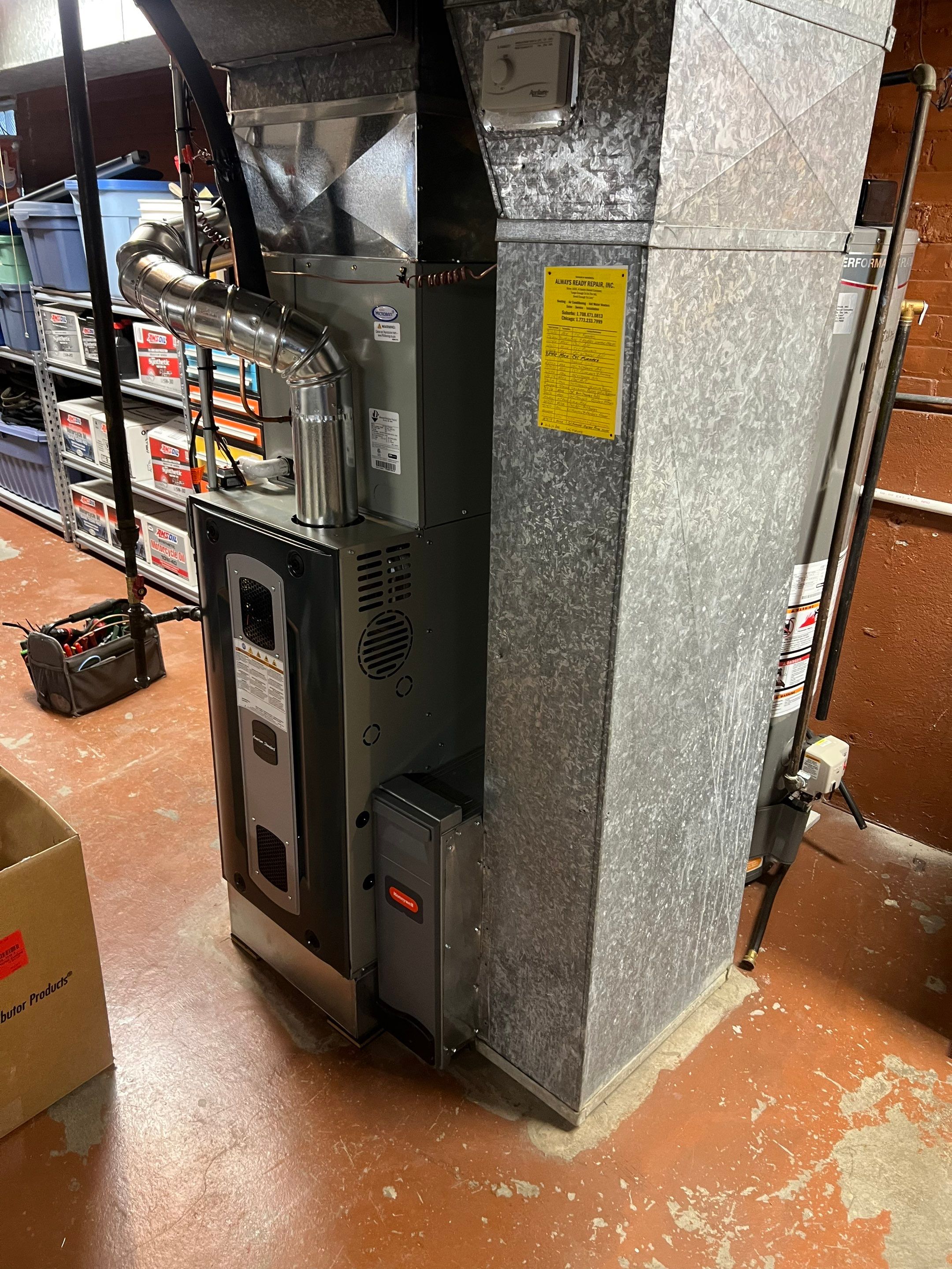 Furnace and AC Installation with Humidifier by Always Ready Repair