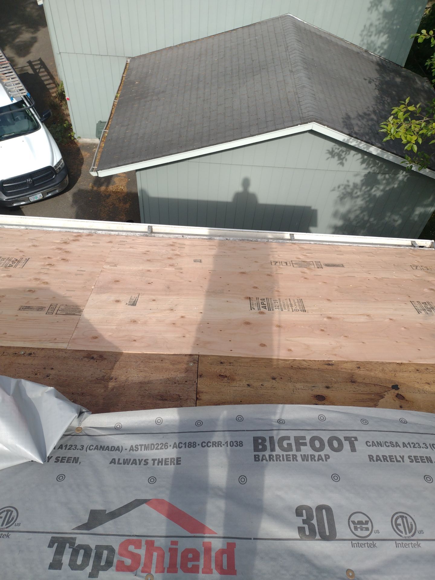 Residential Roofing Installation using Malarkey Highlander (Color: Midnight Black) by Orezona Building & Roofing Company, Inc.