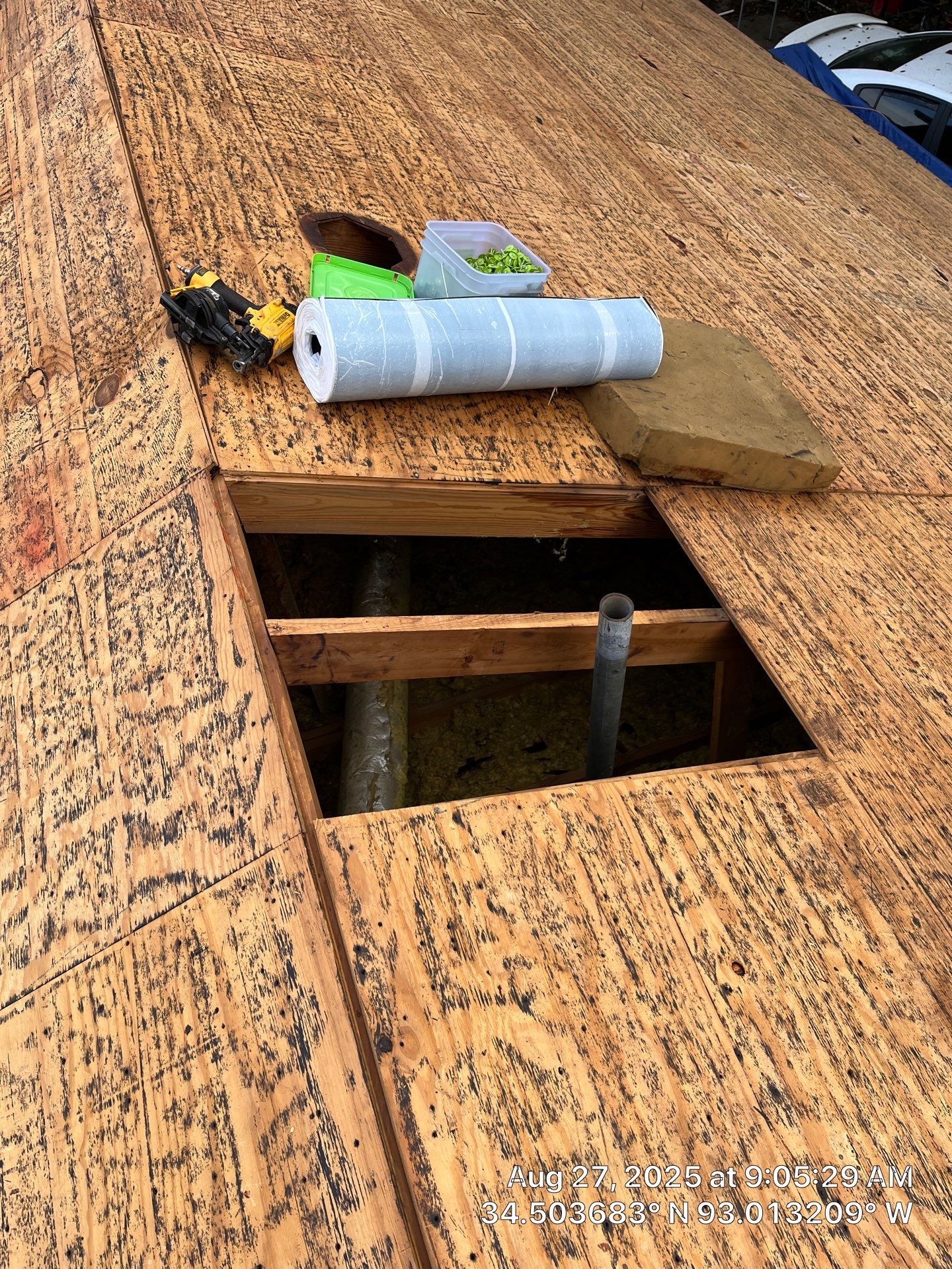 GAF Timberline HDZ Roof Replacement on Brick Home in Hot Springs by Temple Roofing and Exteriors