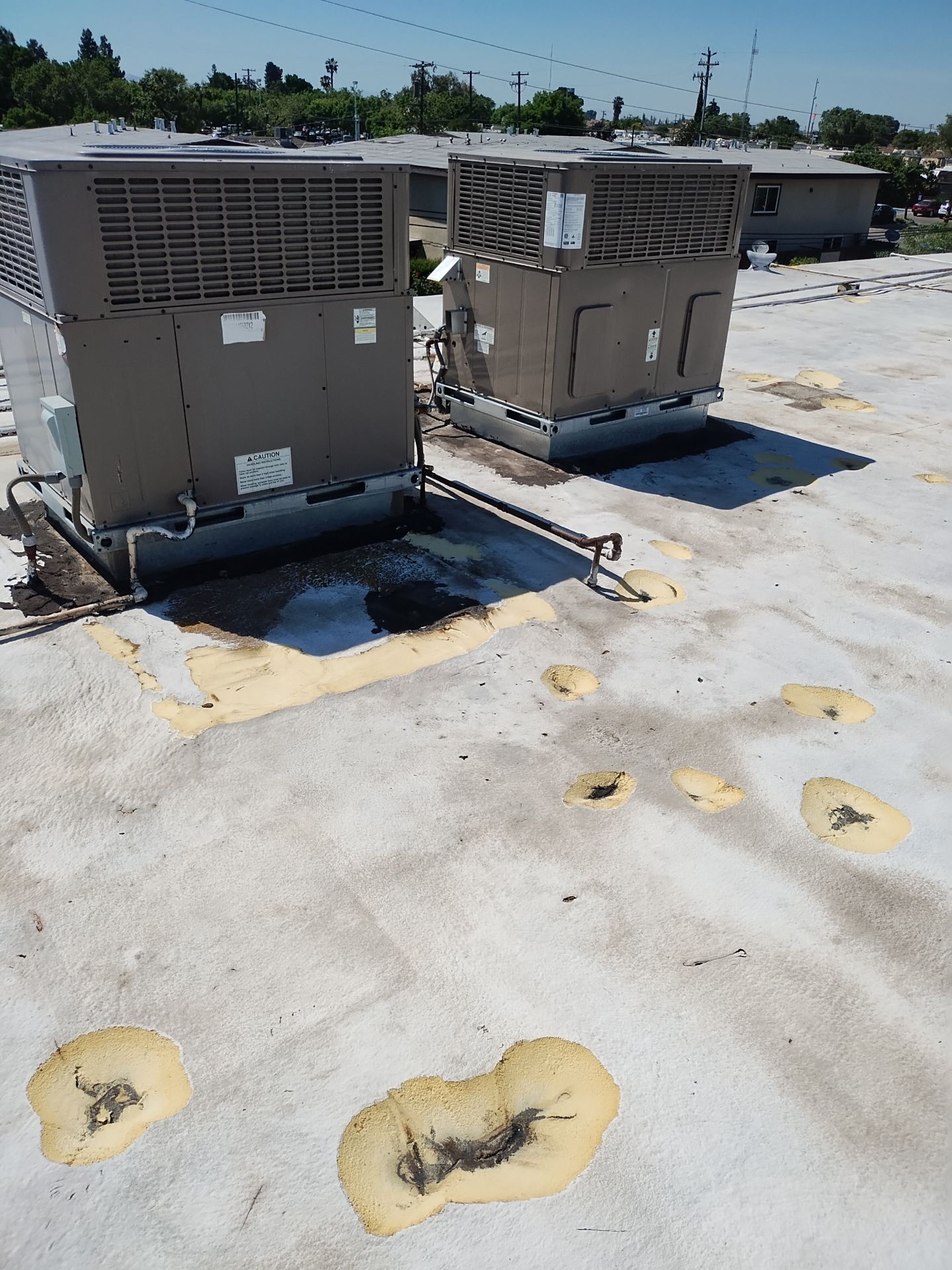 Foam Refurbish using General Coatings acrylic coatings and spray foam by Straight Edge Roofing Inc