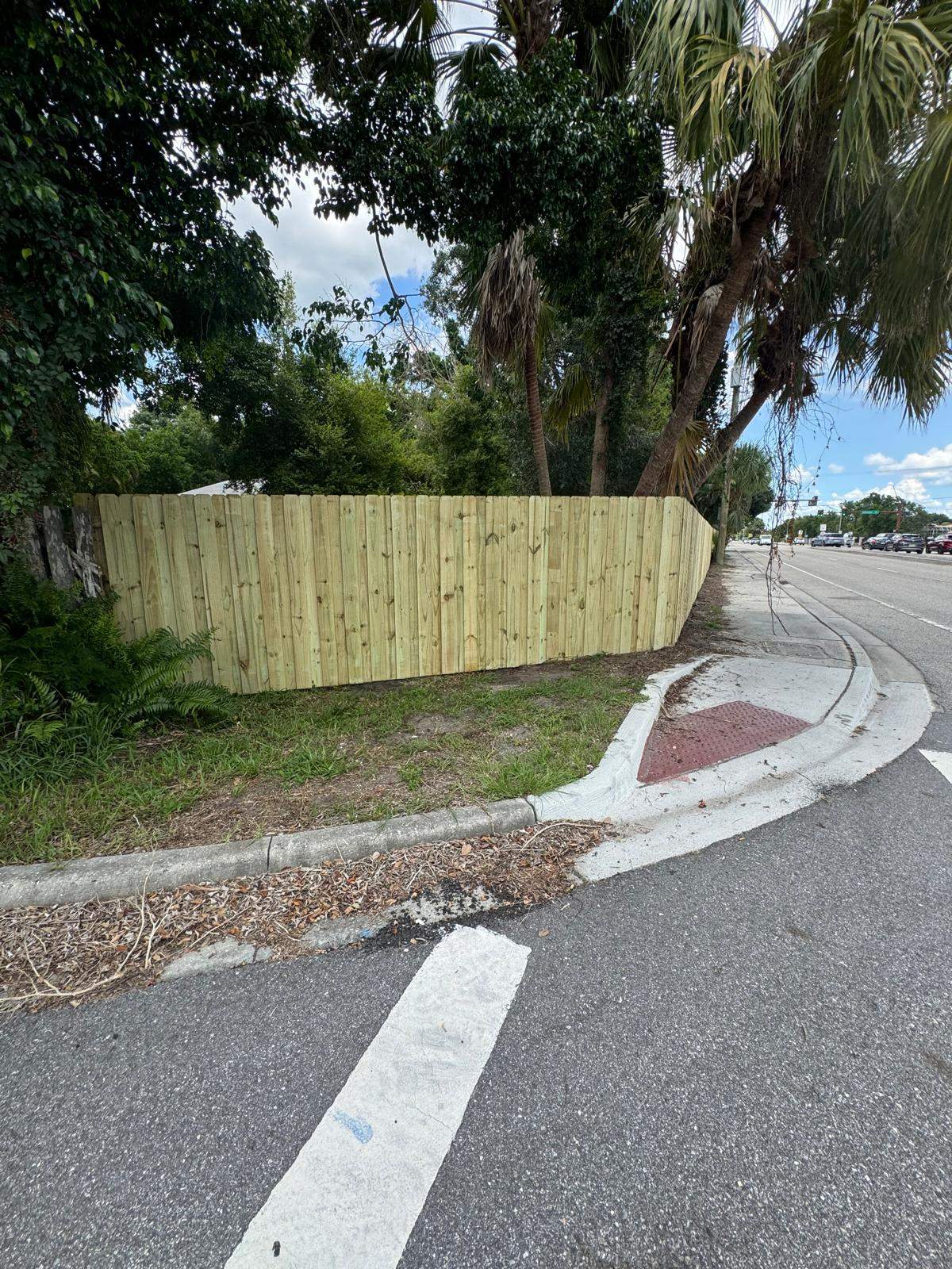 Pressure-Treated Wood Privacy Fence Installation in Sarasota by True Fence LLC