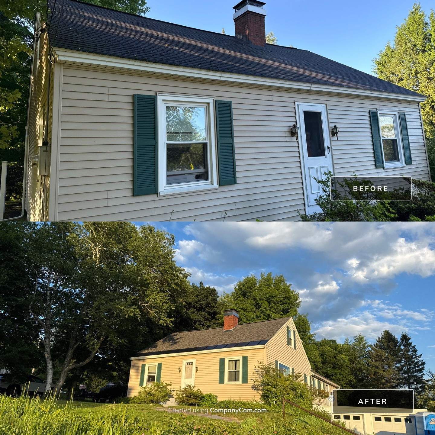 Hybrid Roof Replacement in Pembroke, NH with Owens Corning Peppercorn Shingles, EPDM Rubber Roofing, and Black Metal Ice Belt by Compass exteriors