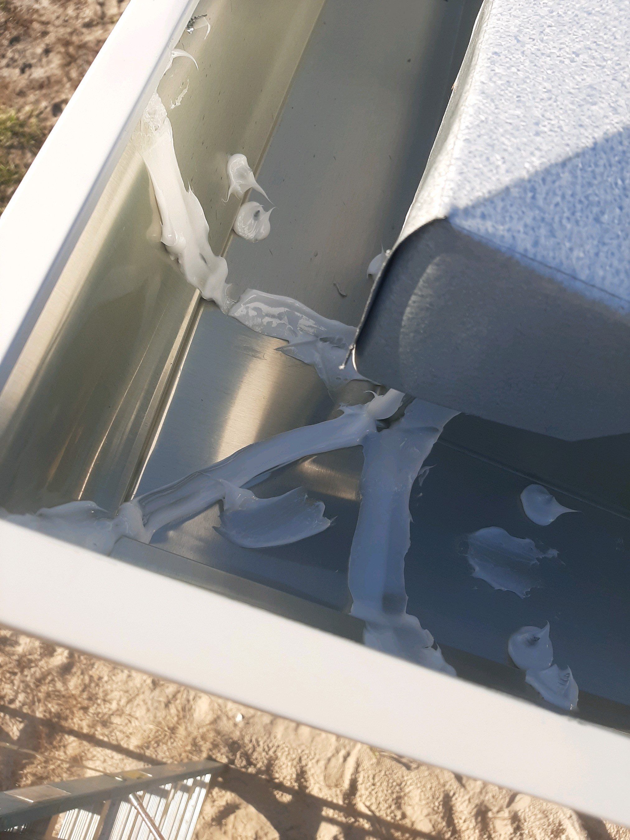 White K-Style Gutter Installation by Gutter Professors