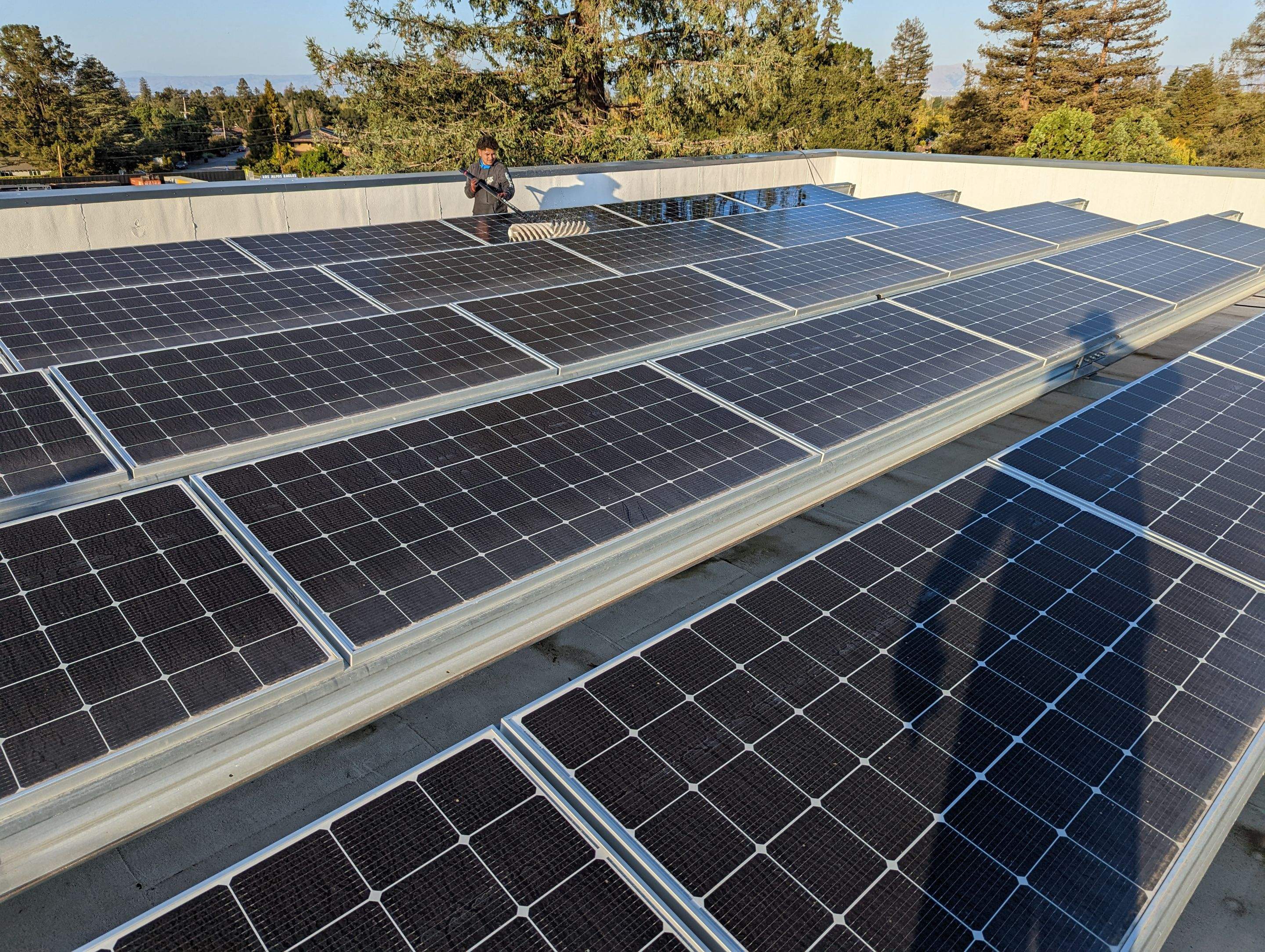 Los Alots Commercial Solar Panel Cleaning by All One Solar Shine