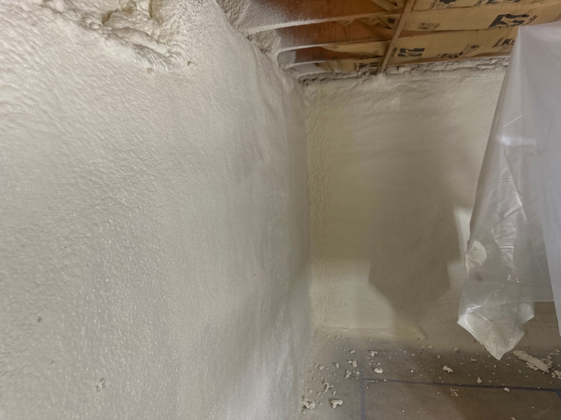 Basement Exterior Walls using Closed Cell Spray Foam by NYS Foam & Energy