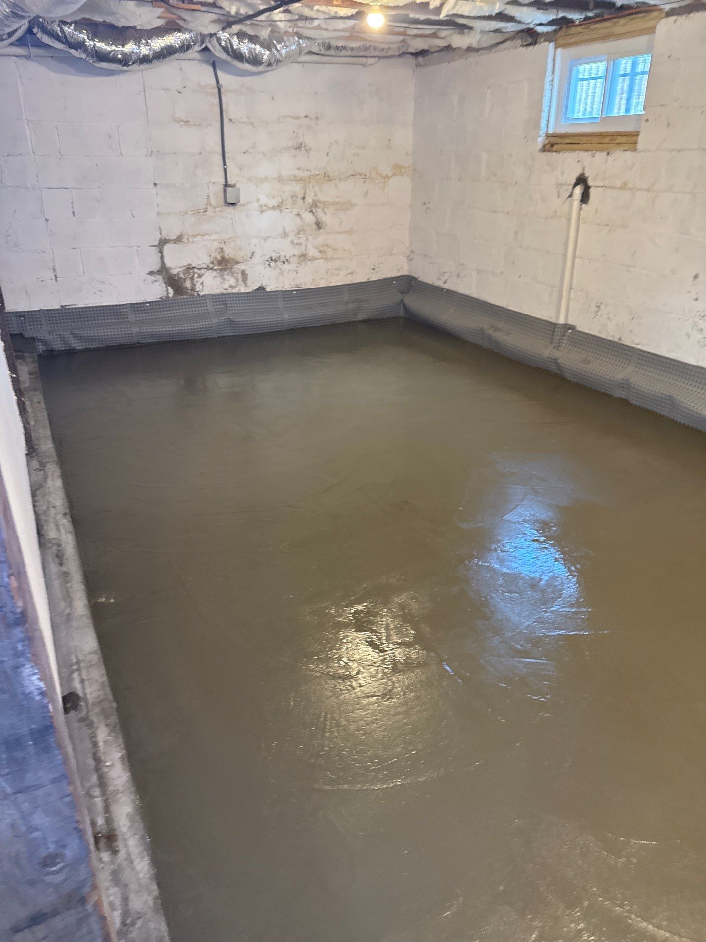 Concrete Floor Replacement and Interior French Drain Project in Morris Plains, New Jersey by Pure Service Pro, LLC 
