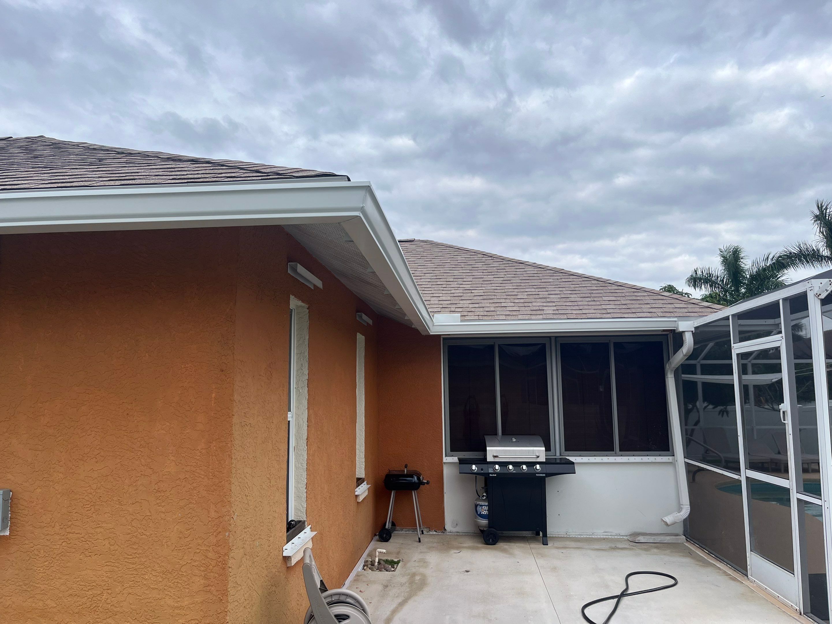 White 6-Inch Seamless Gutters in Cape Coral FL by Gutter Professors