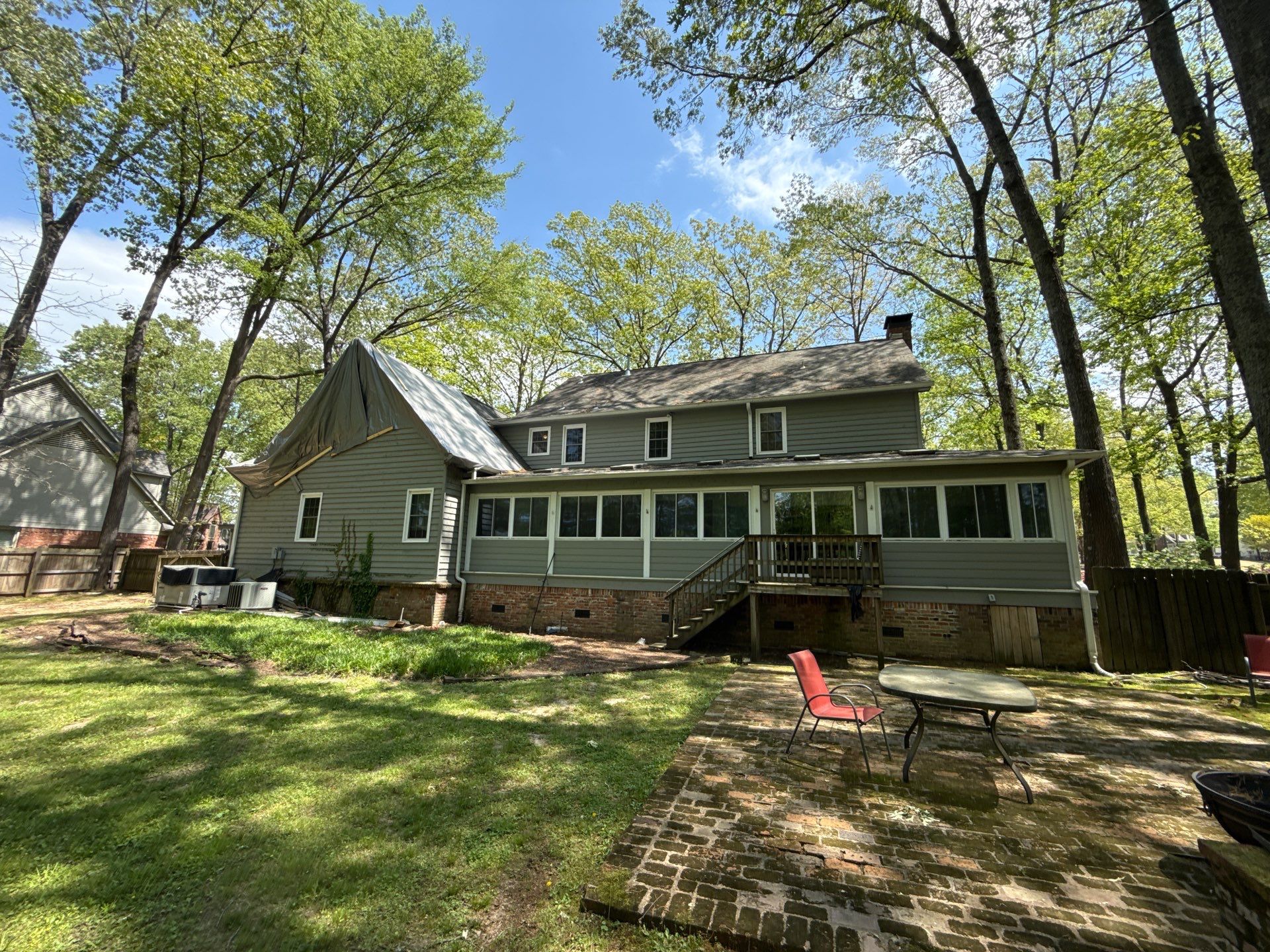 Collierville Roof Replacement Following Major Tree Impact Damage with interior repairs by Revival Roofing Services