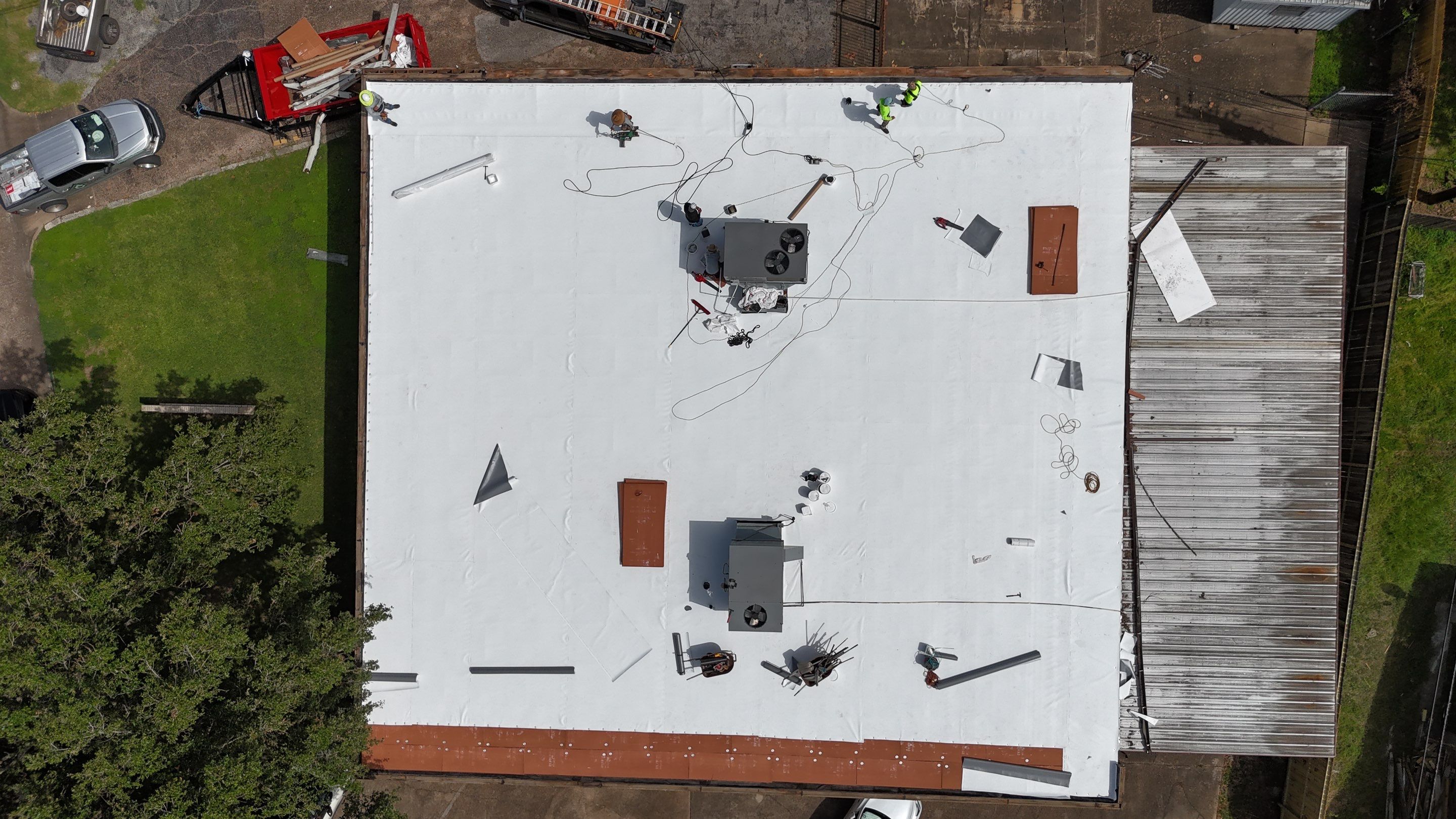Commercial Roofing Installation using TPO by Core Four Roofing