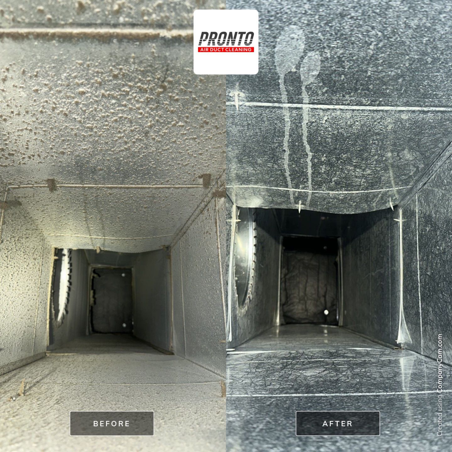Air duct cleaning using Hypervac by Pronto Air Duct Cleaning