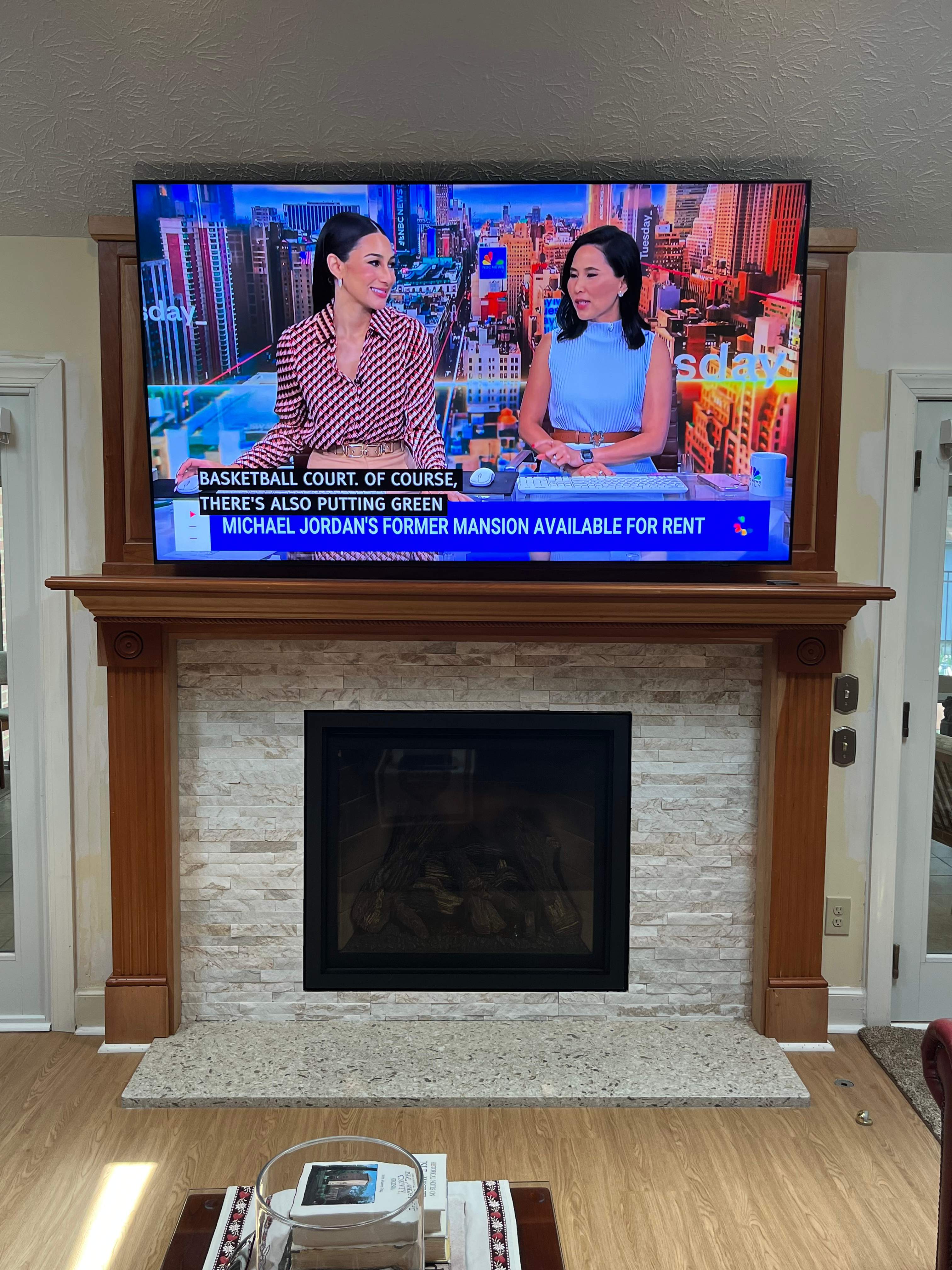 Granite Hearth and Stack Stone Finish in Carrollton by Premier Chimney and Roofing