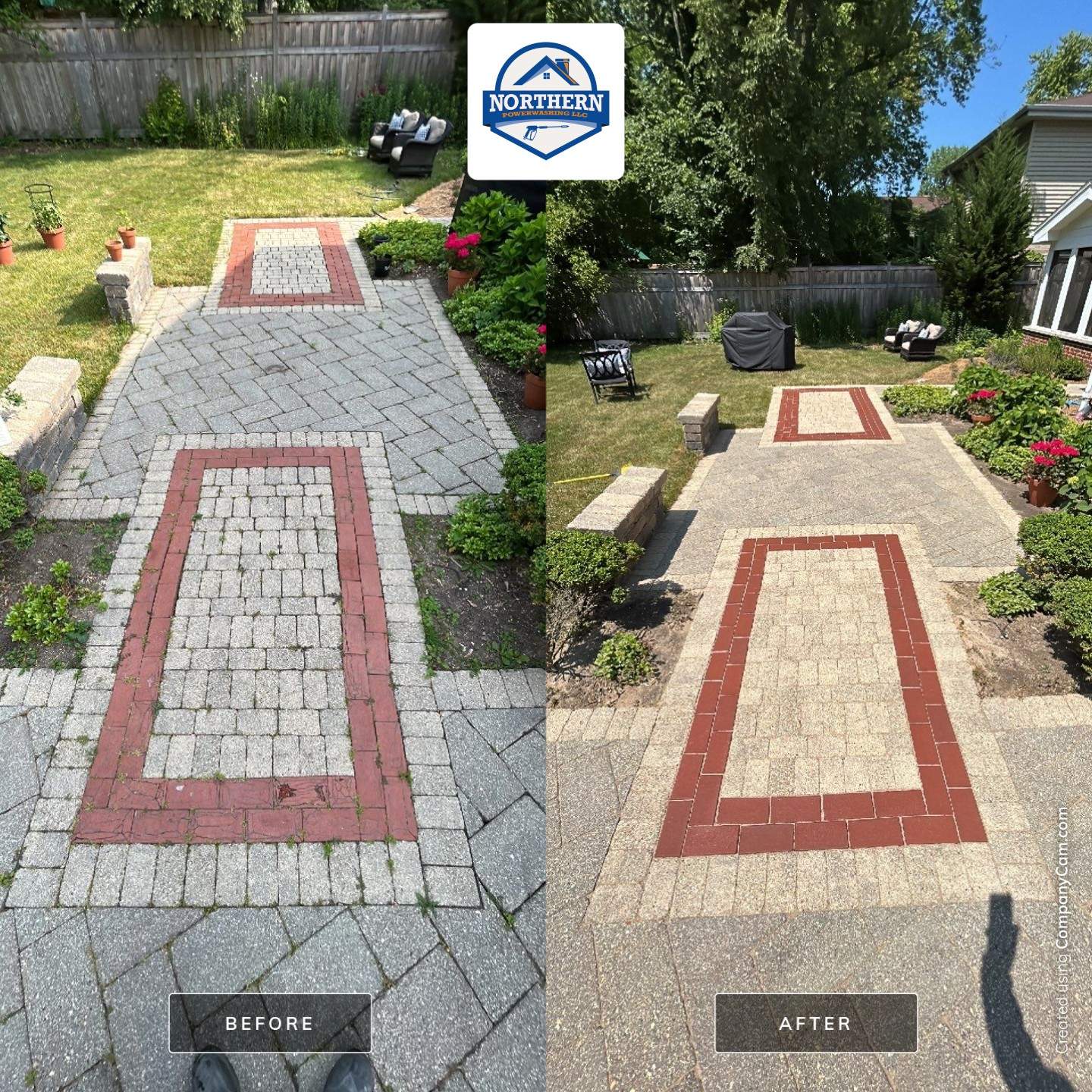 Brick paver clean, sand and seal.  using Surebond SB-1300 by Northern Power Washing LLC.
