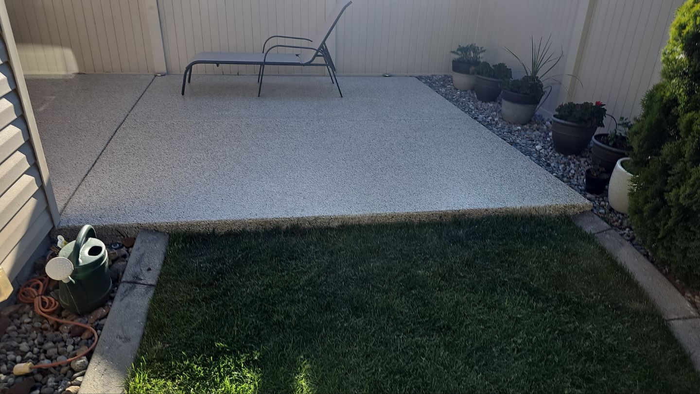 Patio Transformation using Driftwood by Croc Coatings, LLC