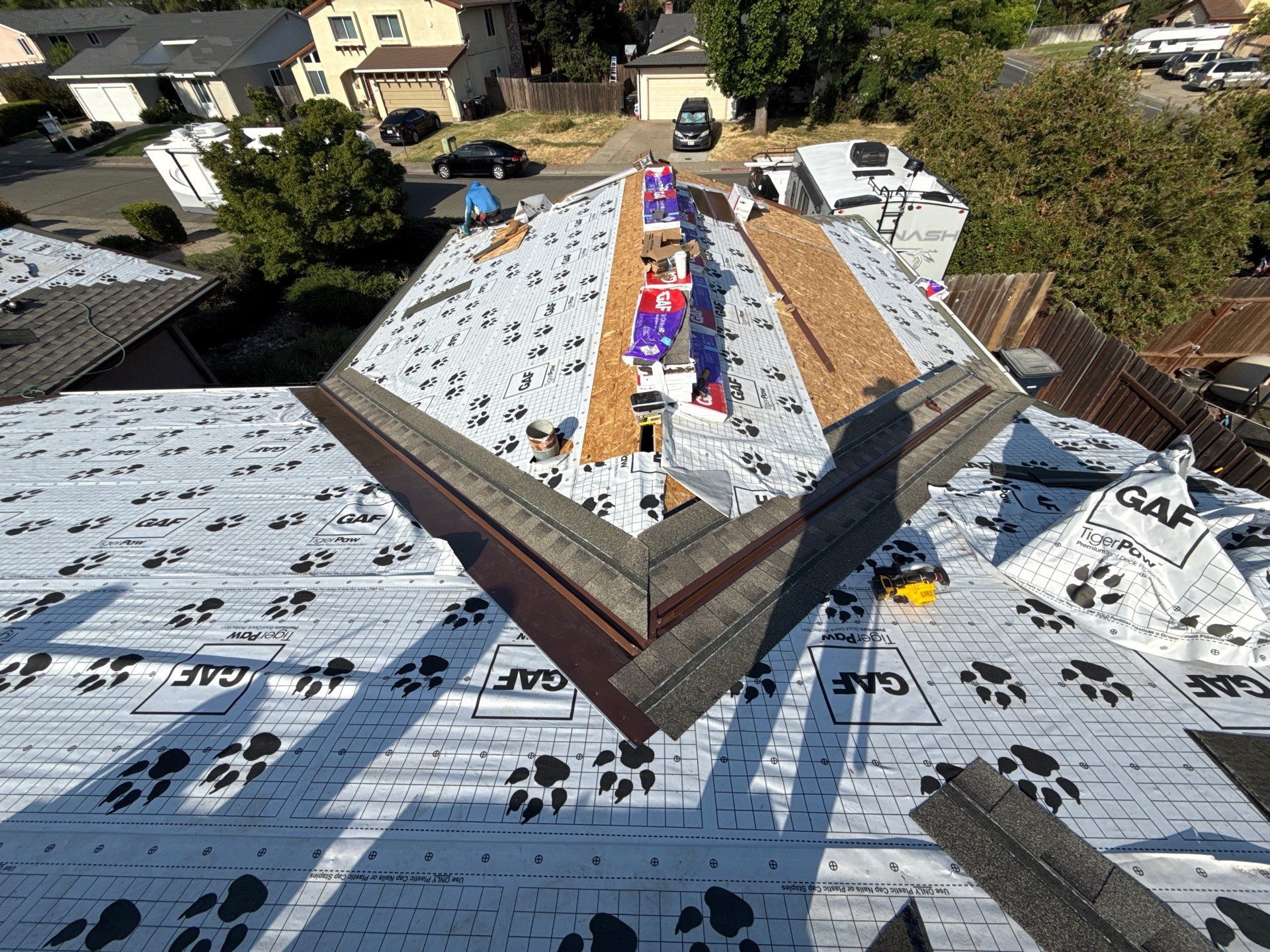 Residential Reroof using GAF by Nextop Roofing