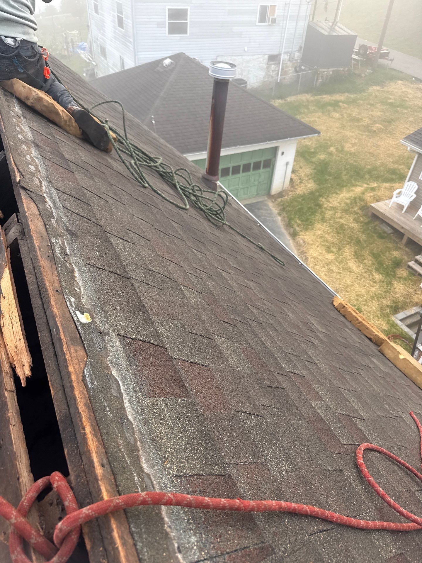 Residential Roofing Installation using GAF Timberline HDZ Weatherer Wood by Rainstoppers Roofing