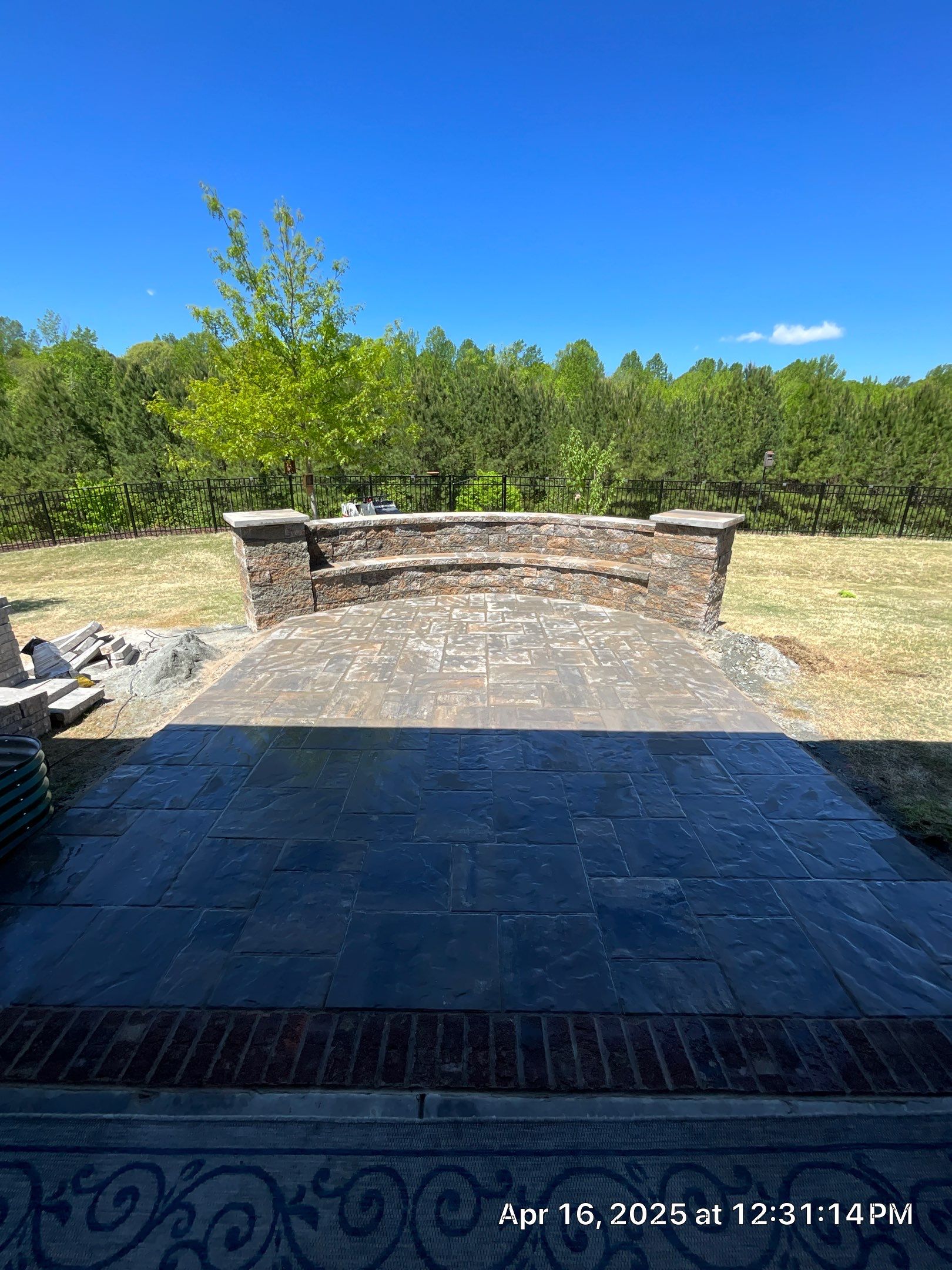 Patio Installation using Stone Pavers by Carolina-Metro Landscape, Inc