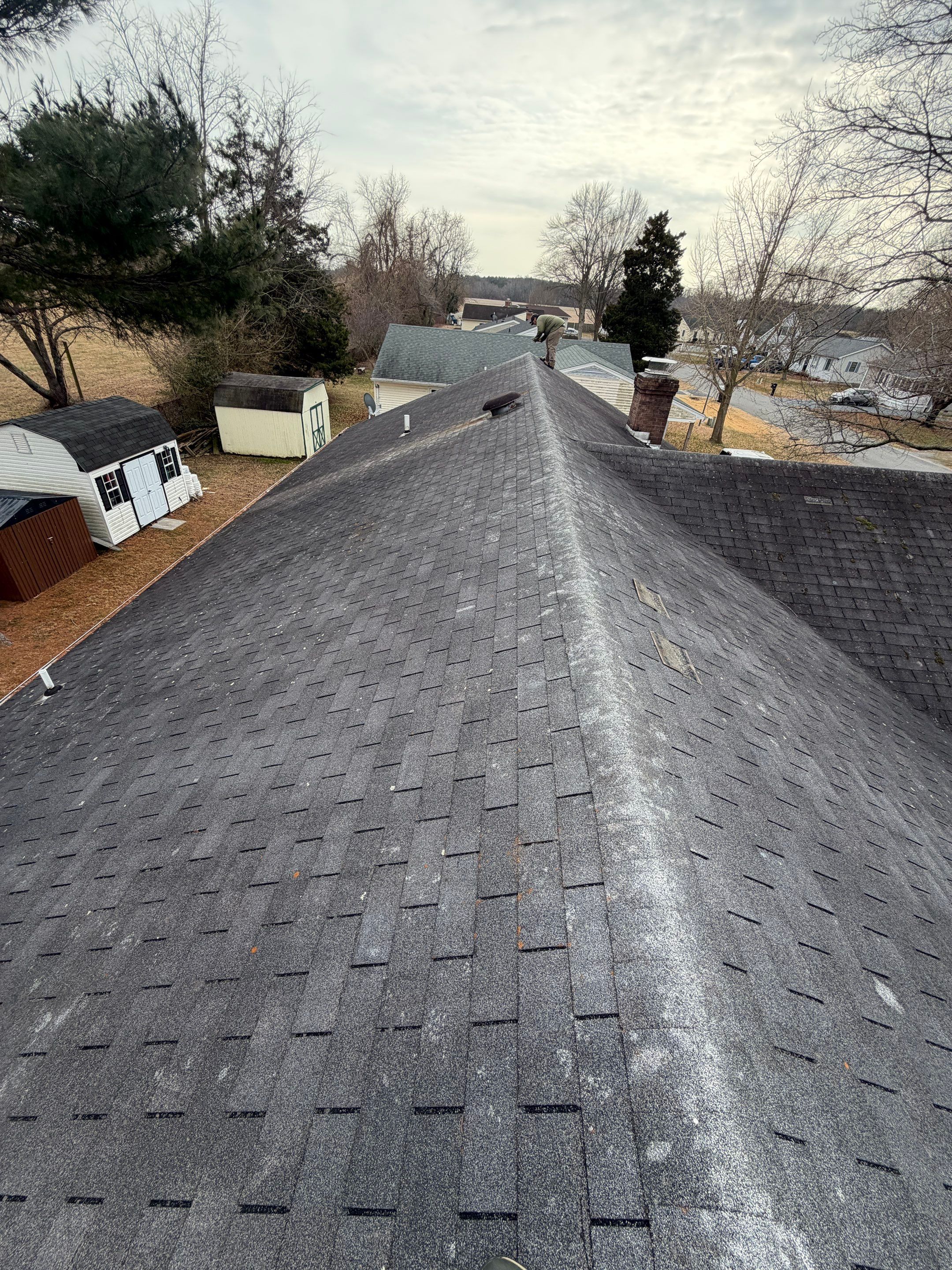 Residential Roof Replacement and Interior Wood-Look Plank Ceiling Installation