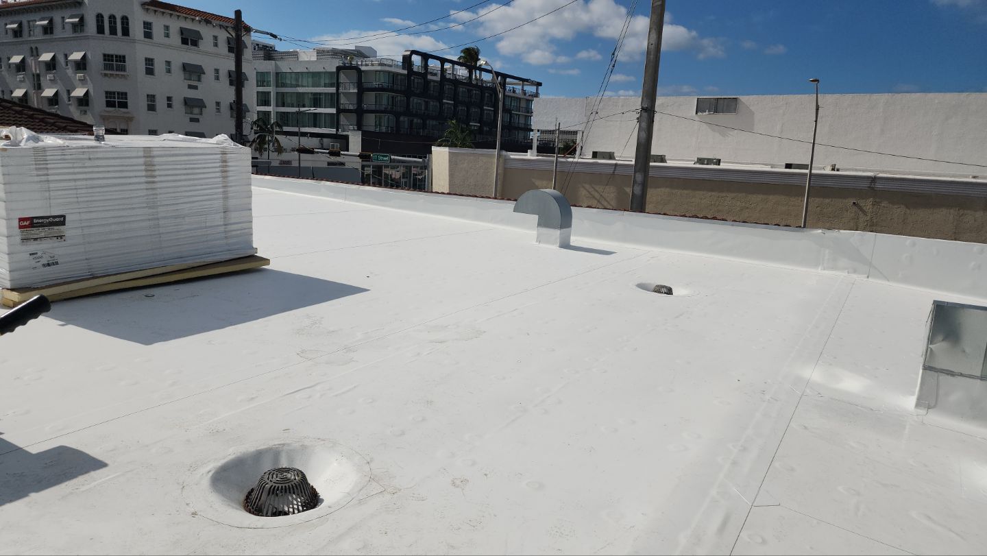 Commercial Flat Roof Installation and Renovation in Miami Beach by AJF ROOFING INC