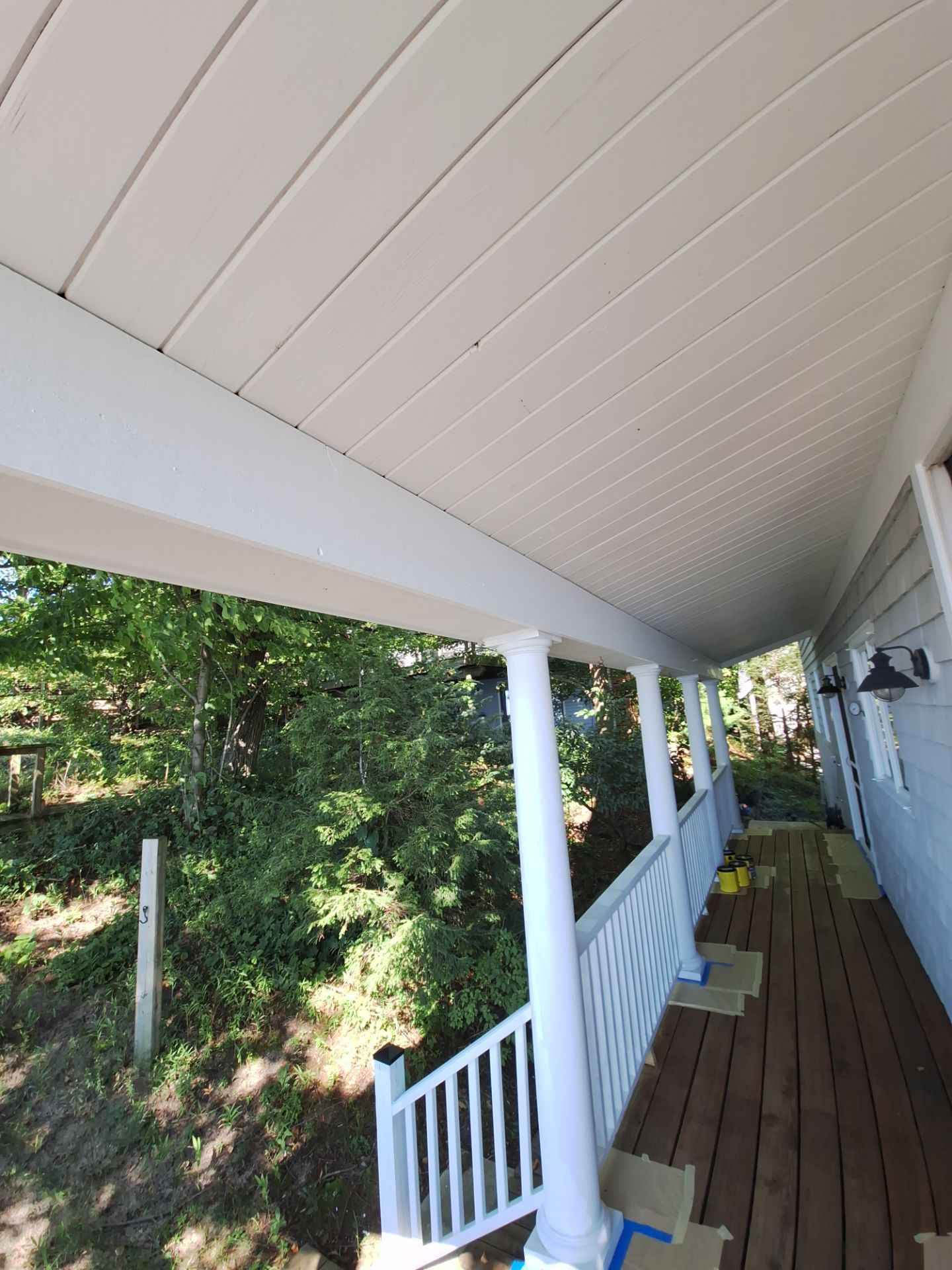 Lakefront Deck Pressure Washing, Exterior Wood Staining, and Painting in West Olive MI by Gordon Painting